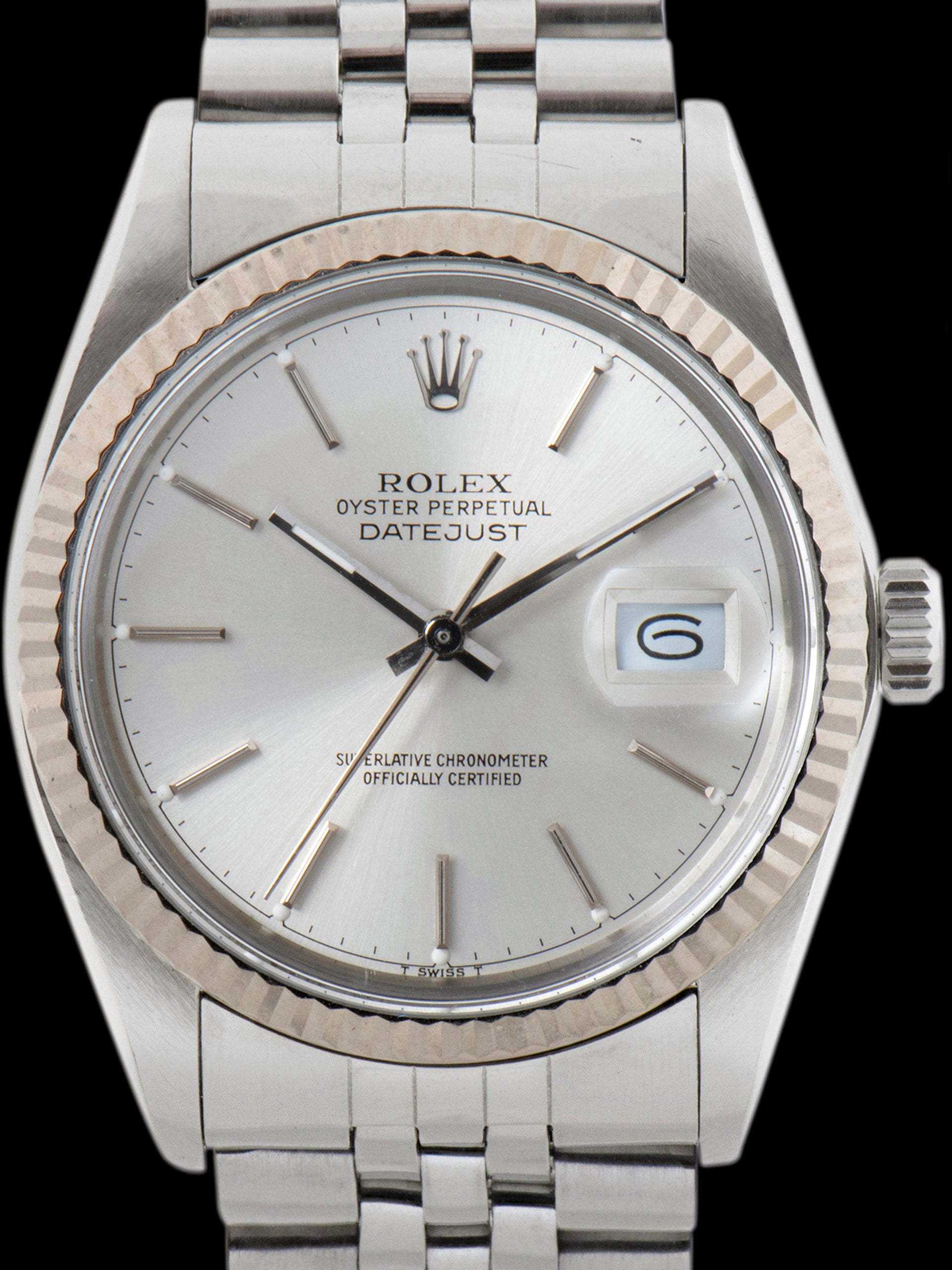 1985 Rolex Datejust (Ref. 16014) Silver "Chapter Ring" Dial