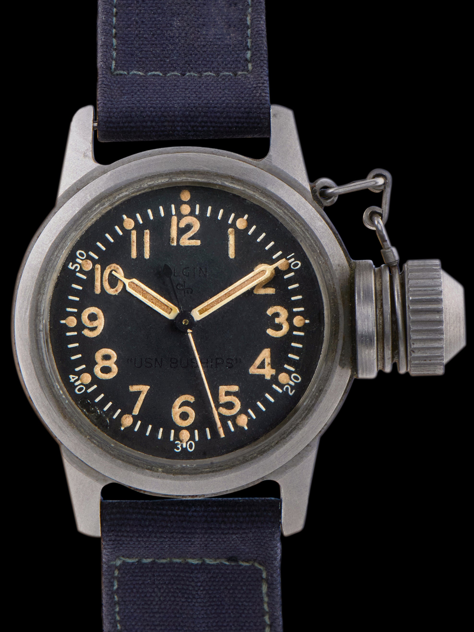 *Unpolished* 1944 Elgin USN BUSHIPS "Canteen" Watch WWII