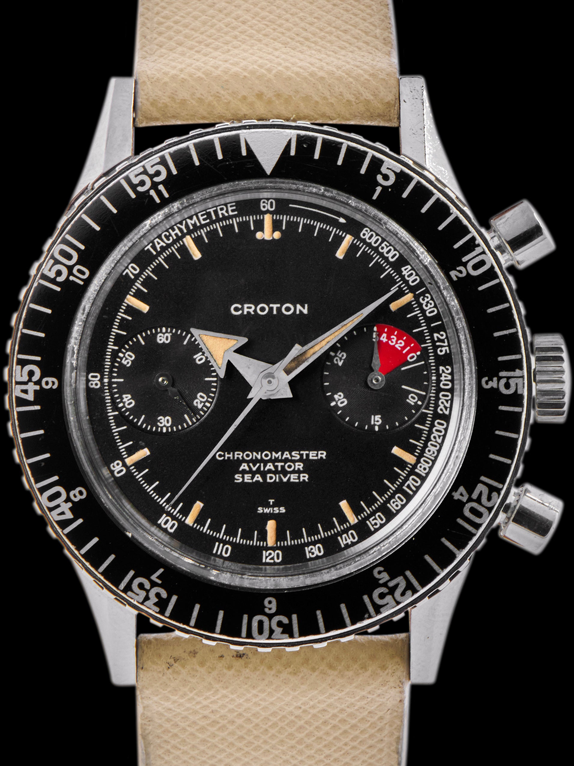 1960s Croton Chronomaster Aviator Sea Diver (Ref. 105/9865) 'Valjoux Cal. 92'