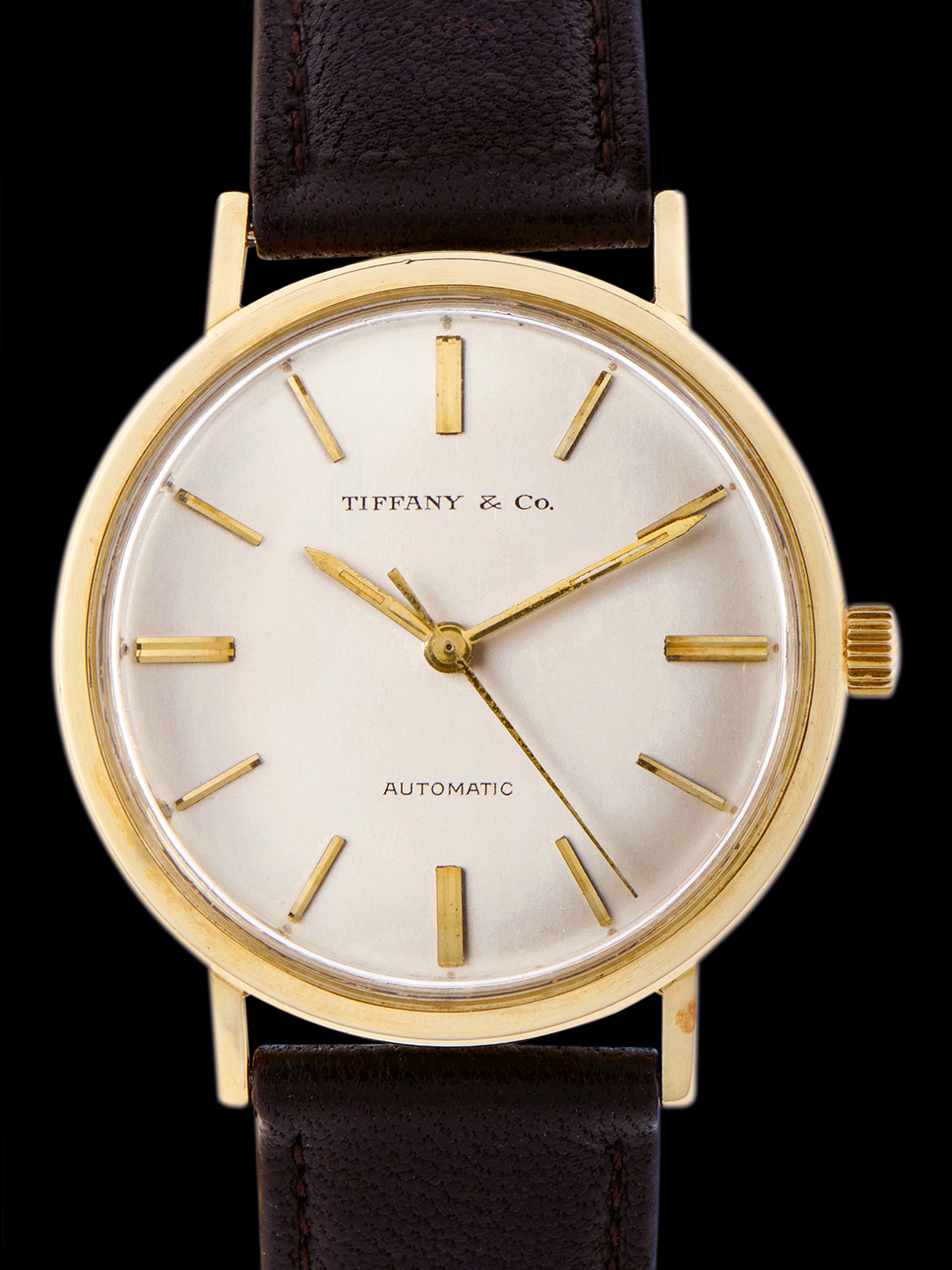 1960s Tiffany & Co. Dress Watch 14K YG (Ref. T-100) Silver Dial