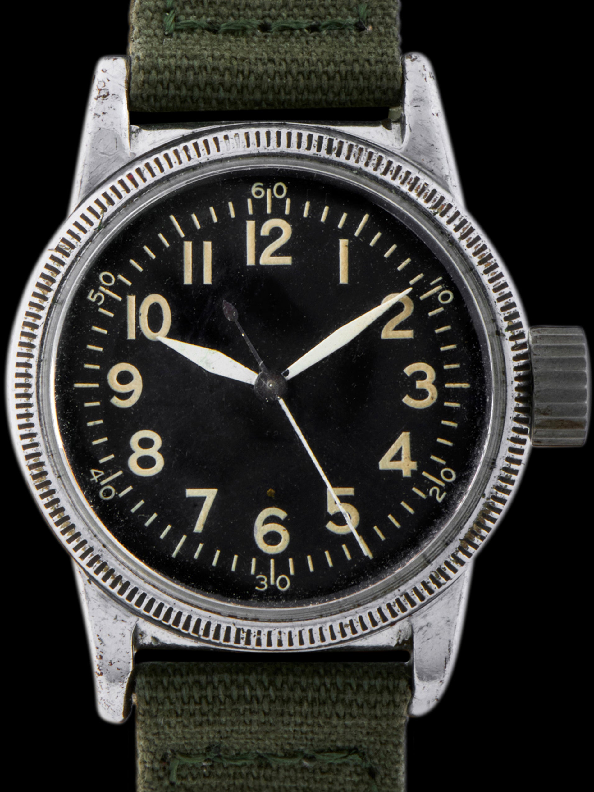 1940s Elgin U.S. Military Issued Pilots Watch WWII (Type A-11) "Civilian Marriage Movement"