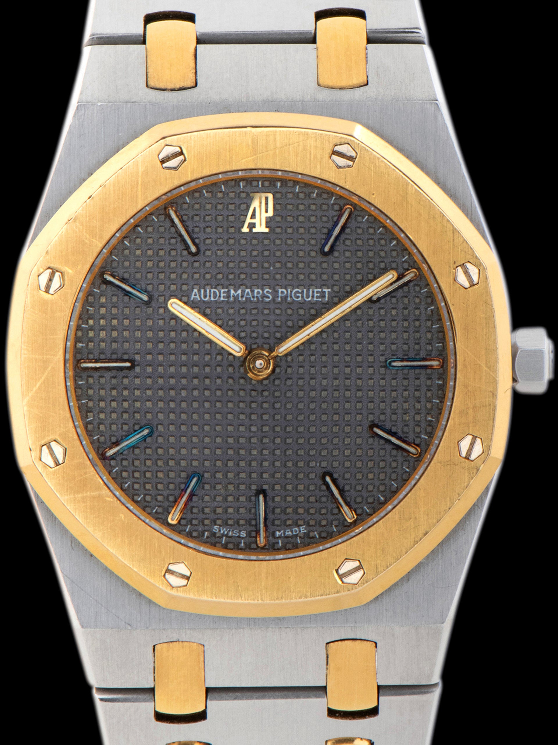 *Unpolished* 1990s Audemars Piguet Royal Oak Two-Tone Quartz (Ref. 56303SA) Grey Dial W/ Certificate of Origin