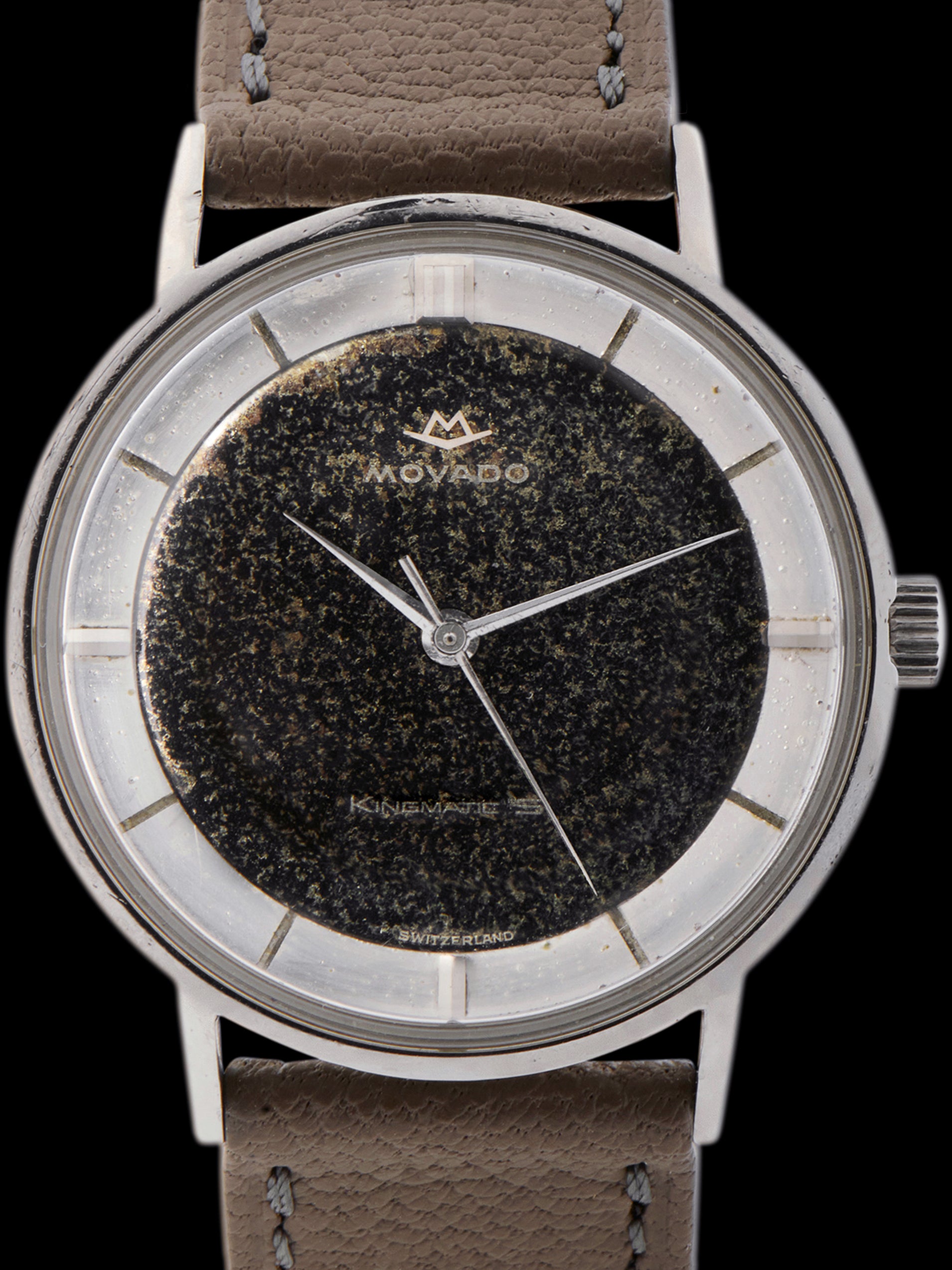 Tropical 1960s Movado Kingmatic "S" Sub-Sea (Ref. 19106) Gilt Dial