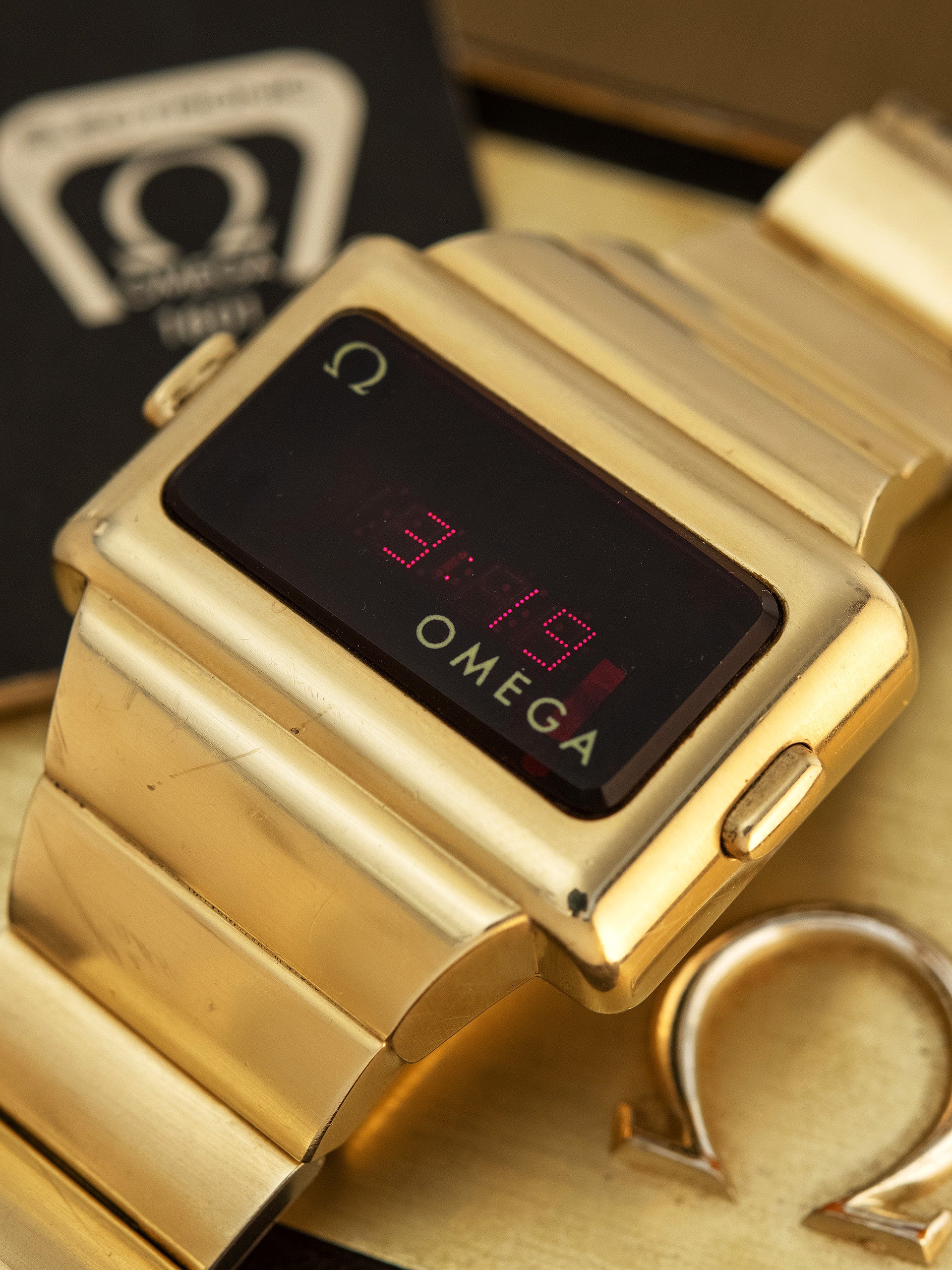 1974 Omega Time Computer 2 Gold-Plate (Ref. 196.0039) W/ Box & Papers