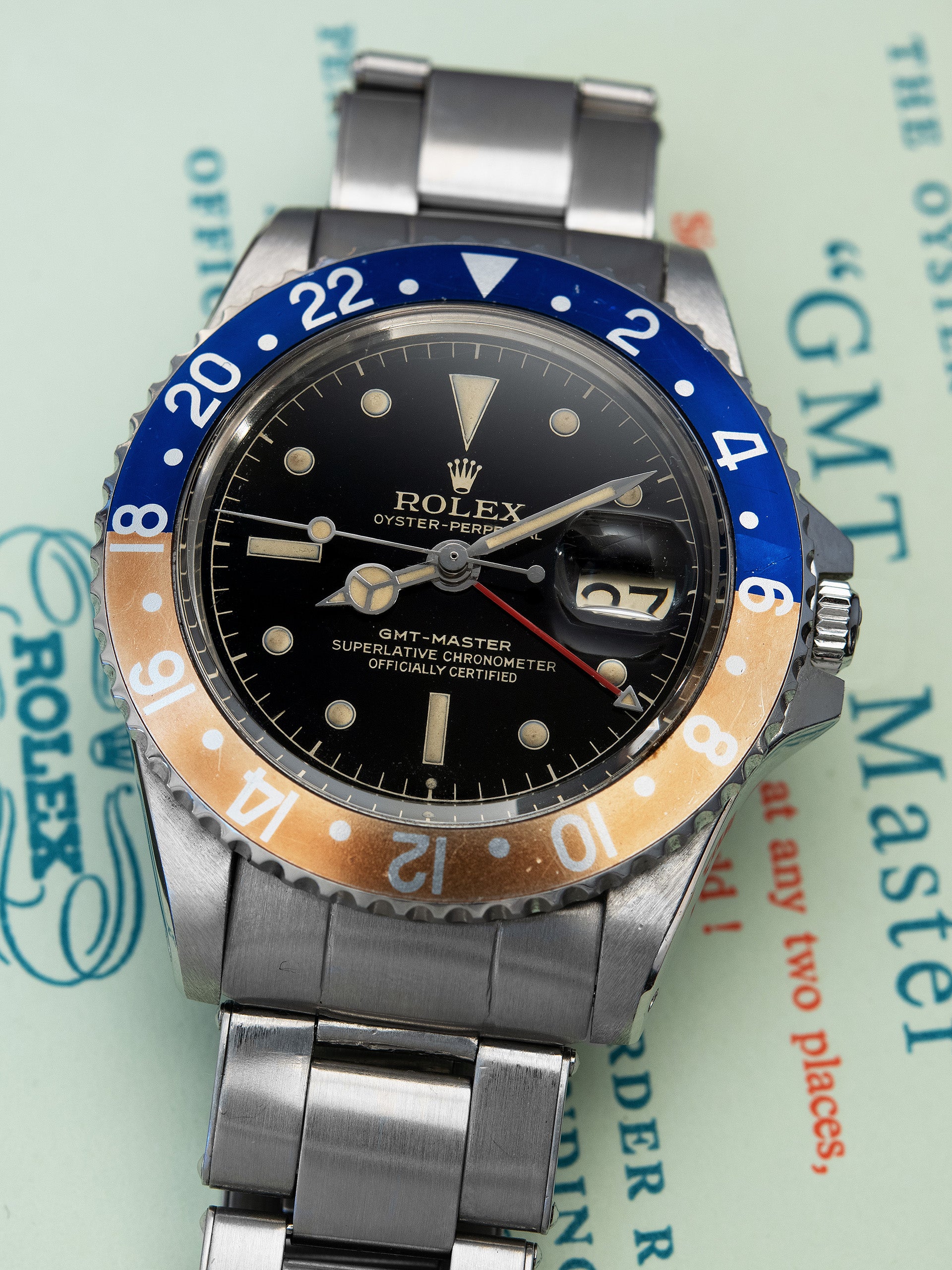 Full Set 1963 Rolex GMT-Master (Ref. 1675) Gilt 