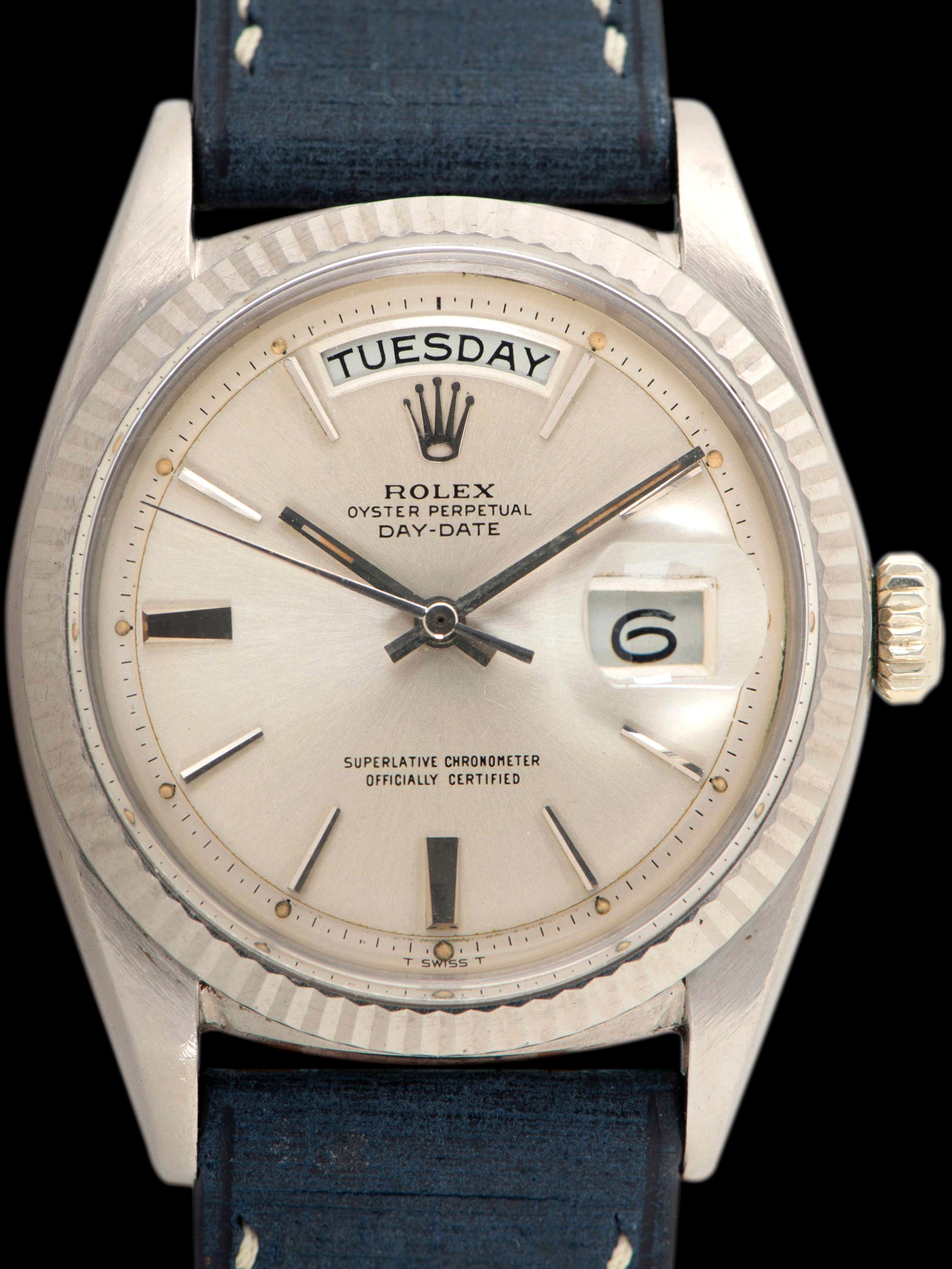 1966 Rolex Day-Date 18K WG (Ref. 1803) Silver "Doorstop" Dial