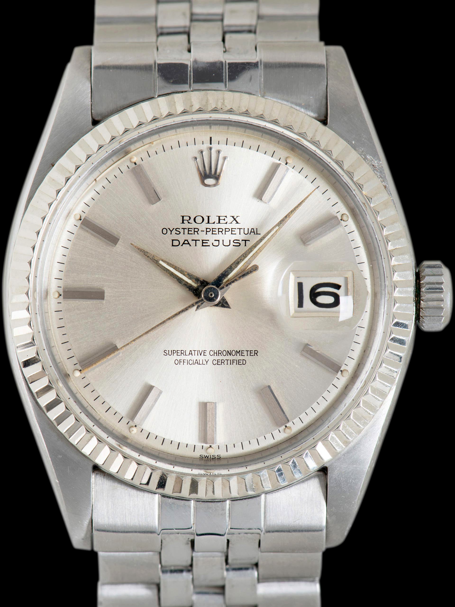 1963 Rolex Datejust (Ref. 1601) Silver "Swiss Only" Dial
