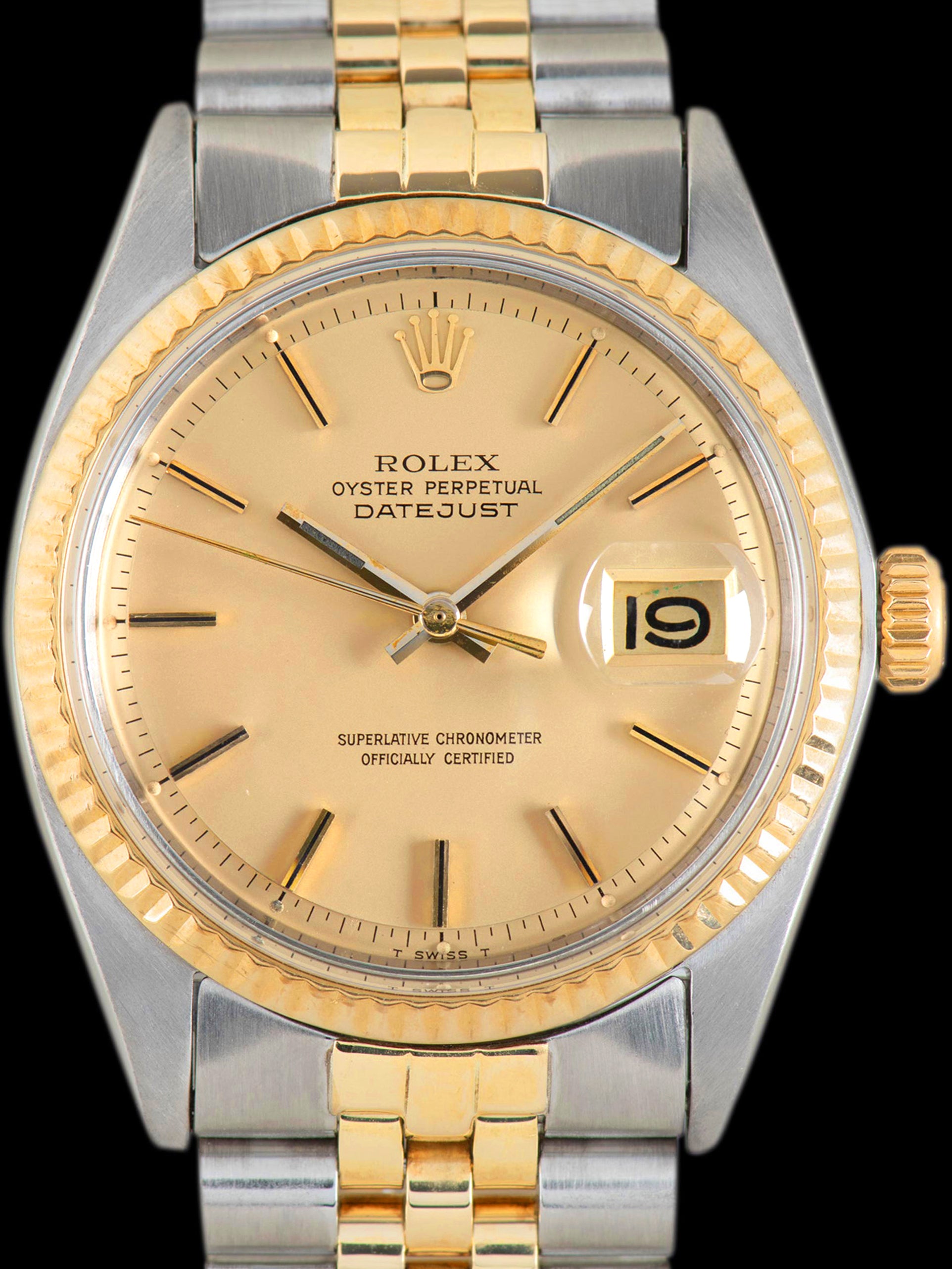 1972 Rolex Two-Tone Datejust (Ref. 1601) Satin Lemon Dial