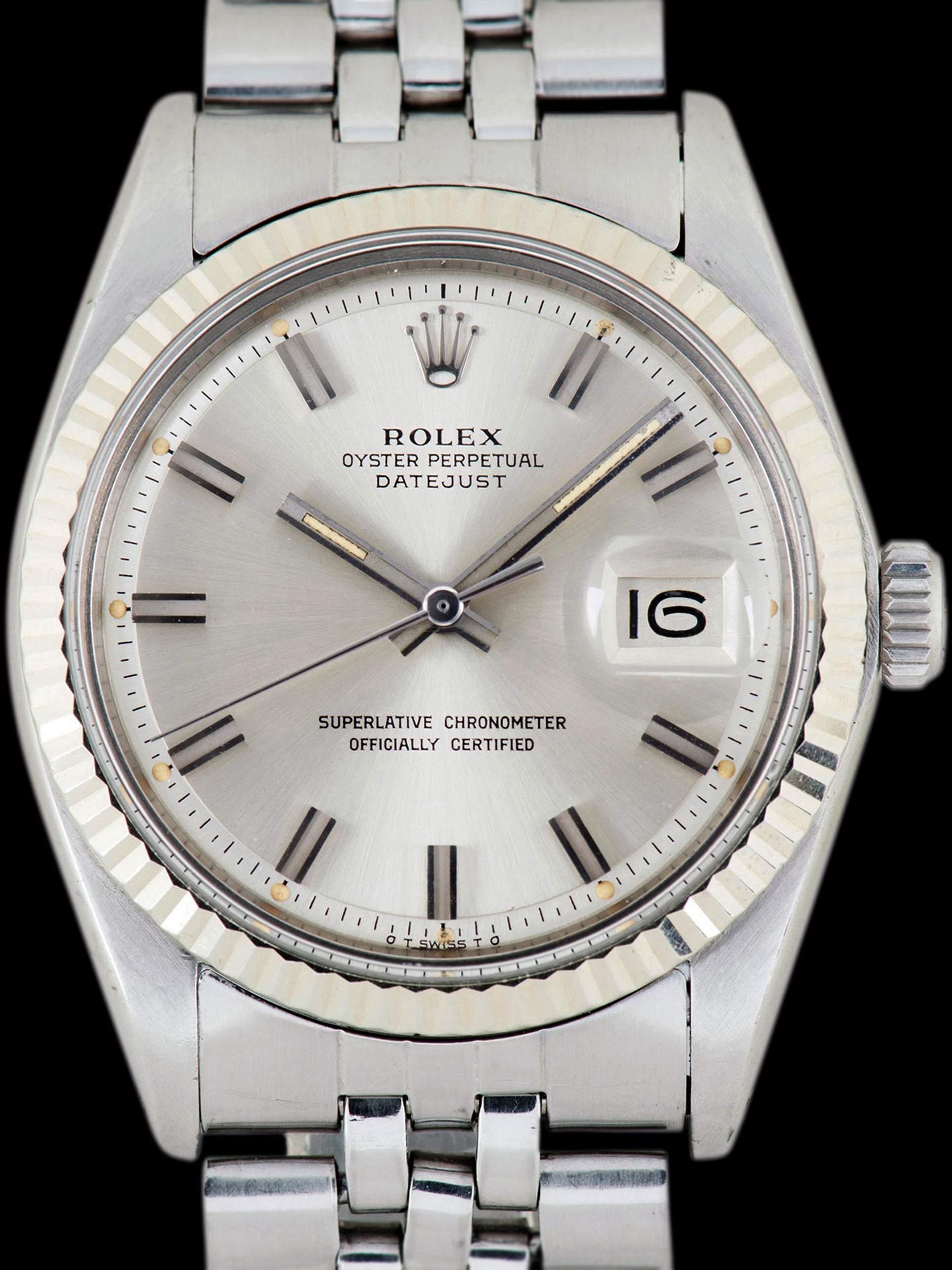 1973 Rolex Datejust (Ref. 1601) Silver "Wide Boy" Sigma Dial