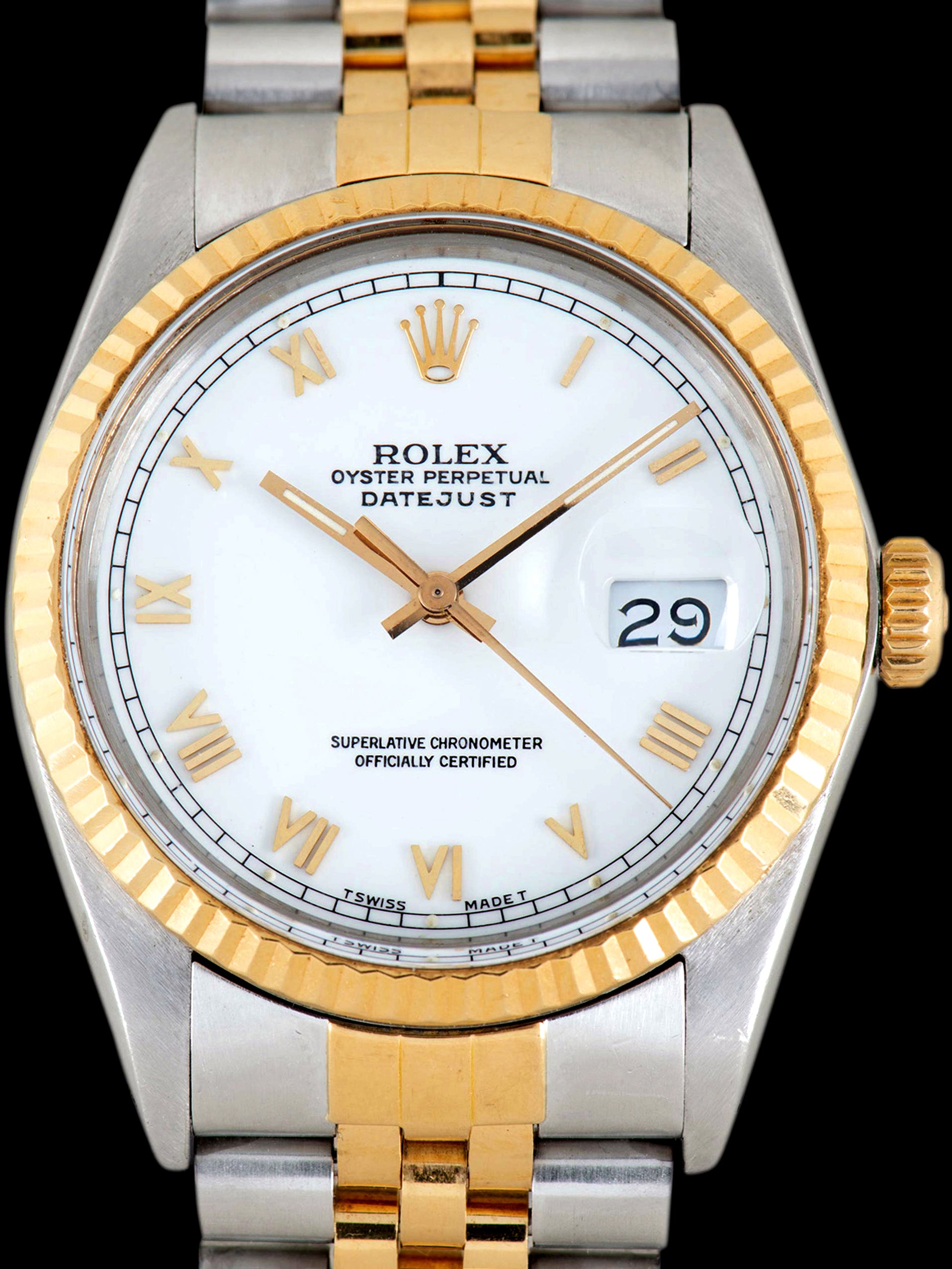 1987 Rolex Two-Tone Datejust (Ref. 16013) White Roman Dial