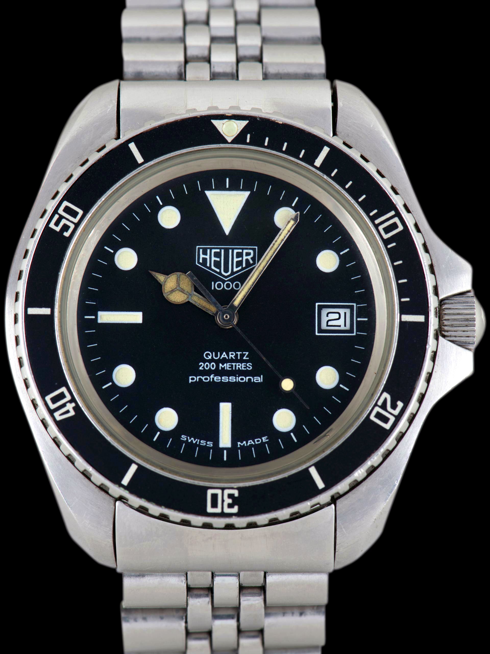 1980s Heuer 1000 Quartz Diver (Ref. 980.006L) "Monnin Case"
