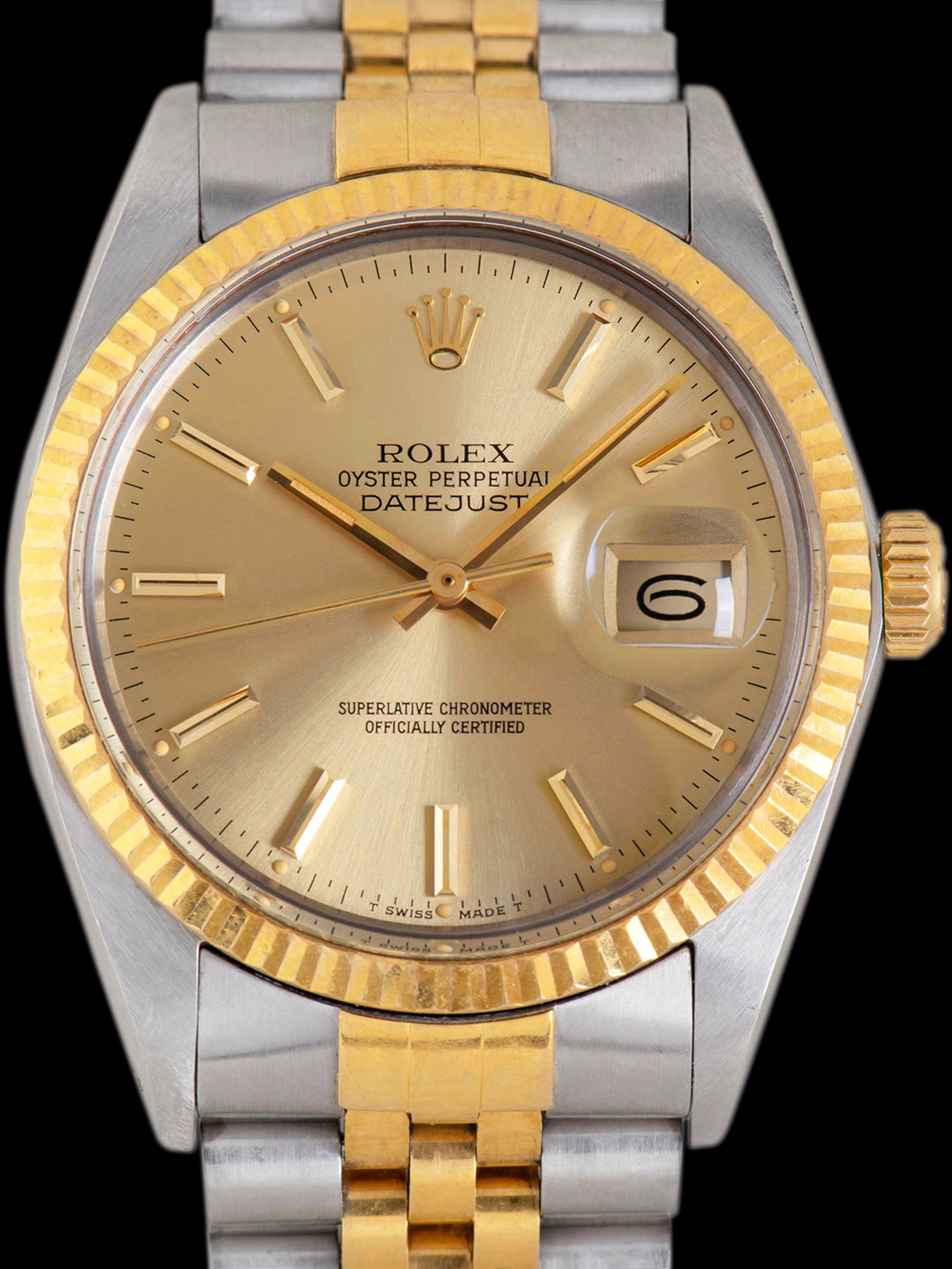 1986 Rolex Two-Tone Datejust (Ref. 16013) Champagne Dial