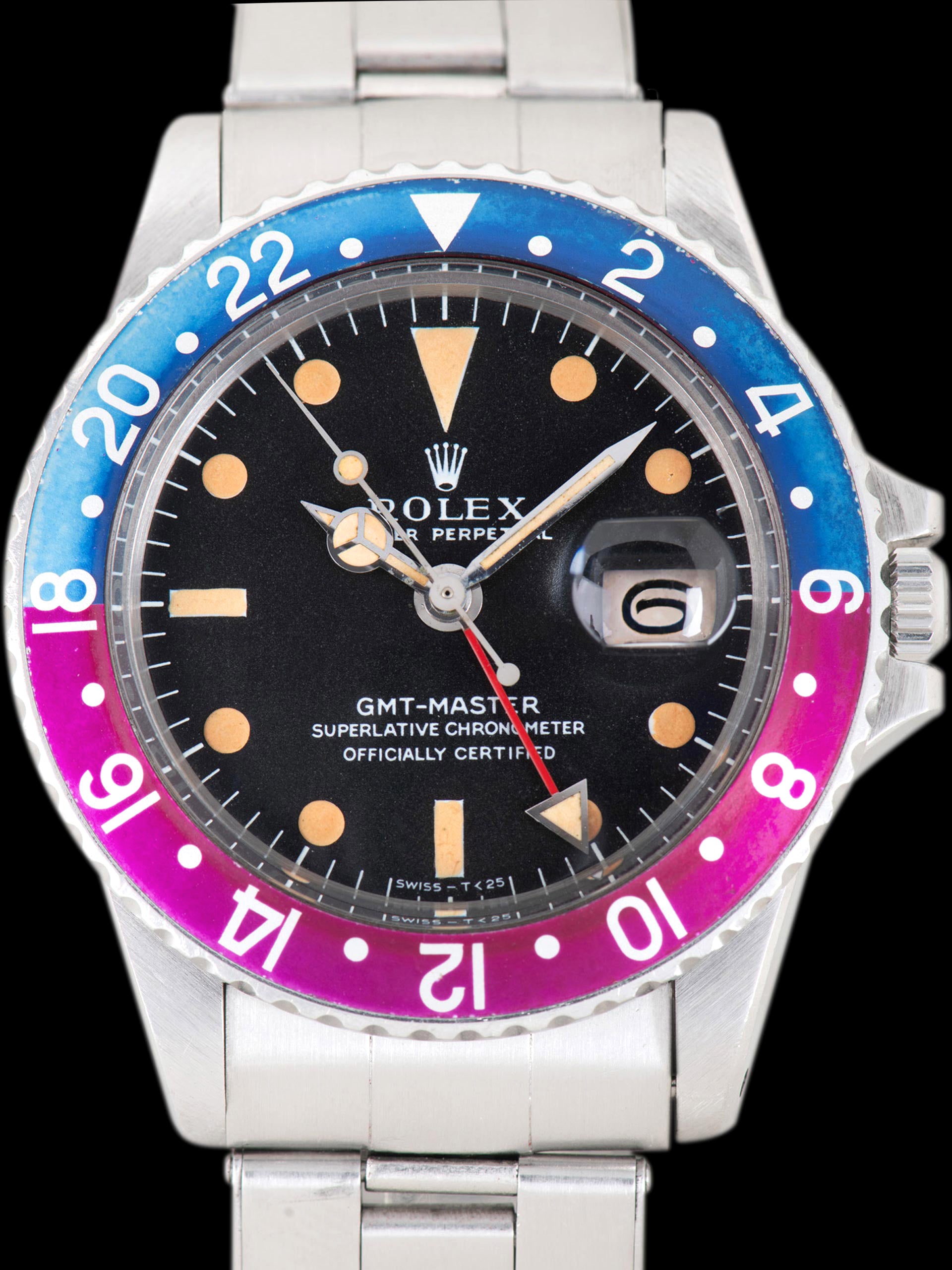 1968 Rolex GMT-Master (Ref. 1675) "Fuchsia" Mk I Pumpkin Patina Dial W/ Double Papers