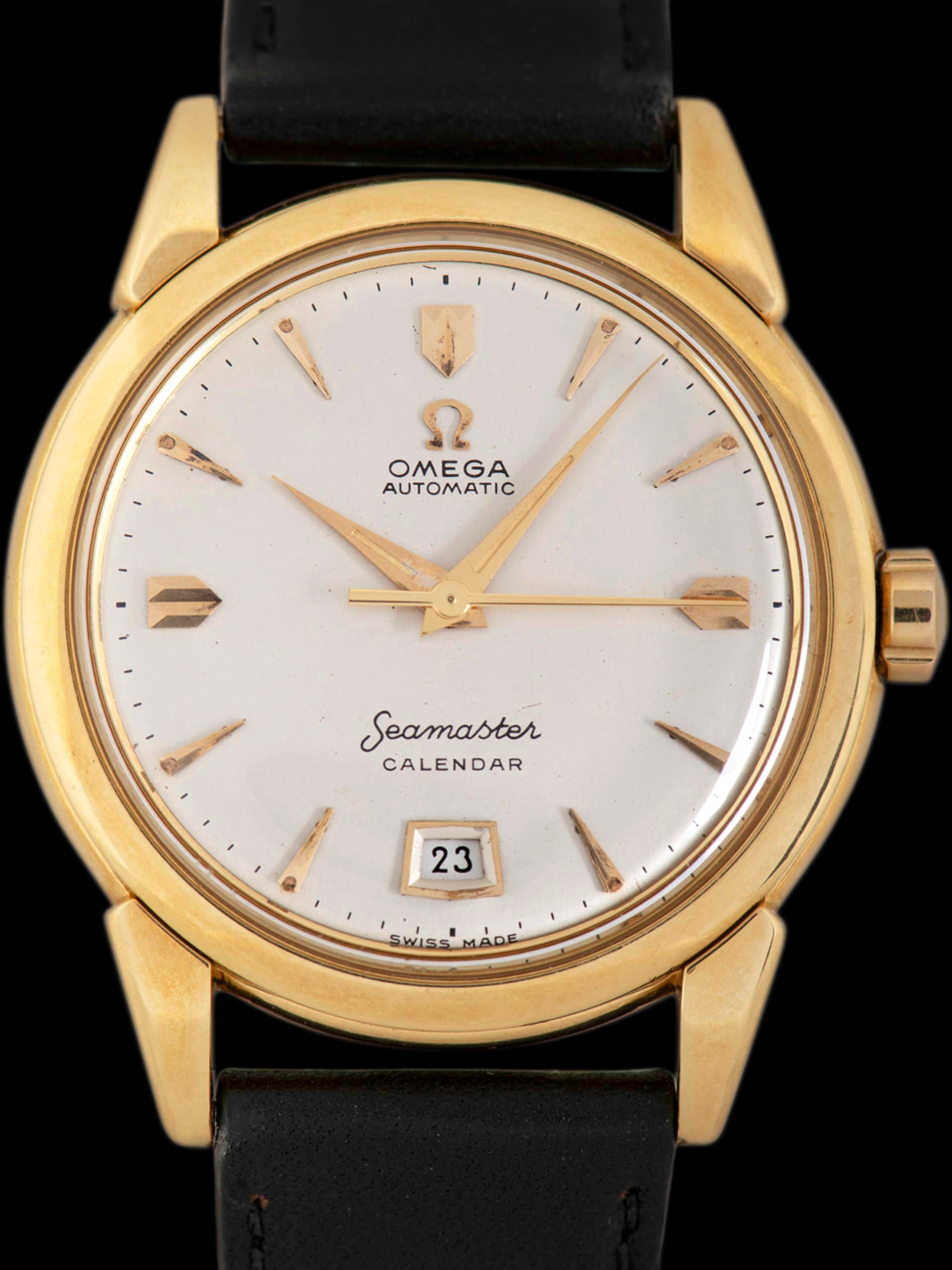 1950 Omega Seamaster Calendar 18K YG (Ref. 2627 SC) Silver Dial