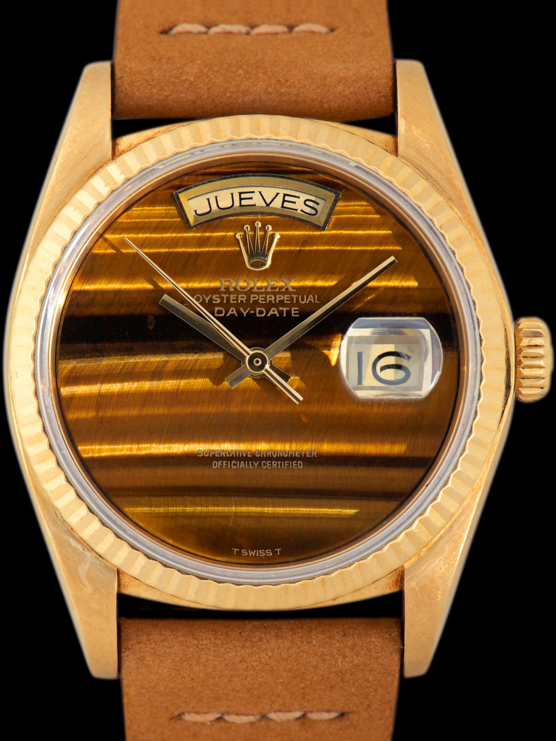 1979 Rolex Day-Date 18K YG (Ref. 18038) Tiger Eye Stone Dial