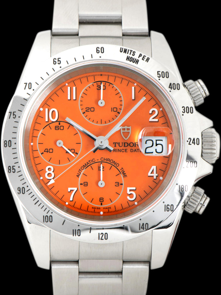 *Like New* 2004 Tudor Prince Date Chronograph (Ref. 79280P) "Orange Crush" Dial W/ Papers & Accessories