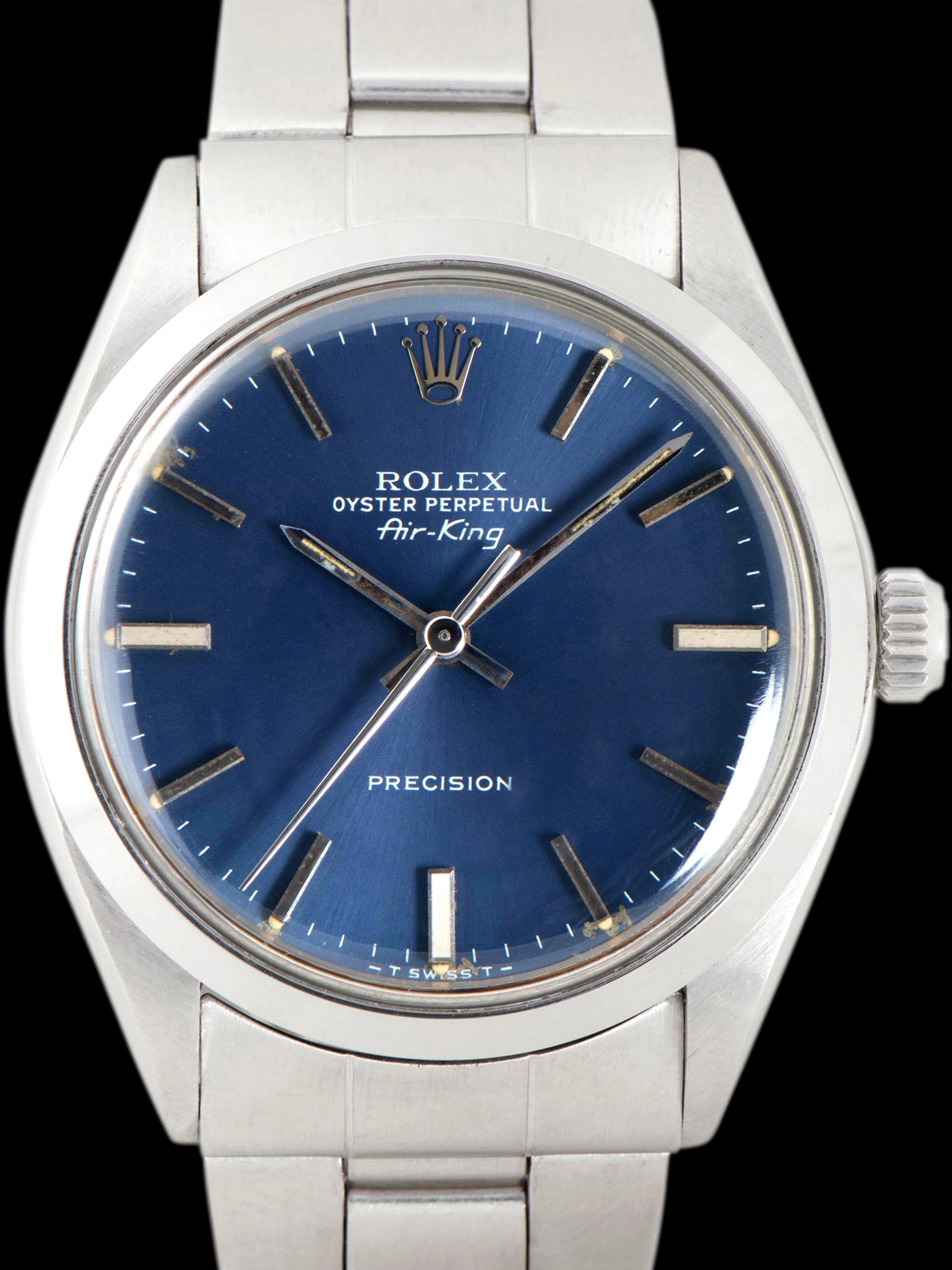 *Unpolished* 1975 Rolex Air-King (Ref. 5500) Blue Dial W/ Papers