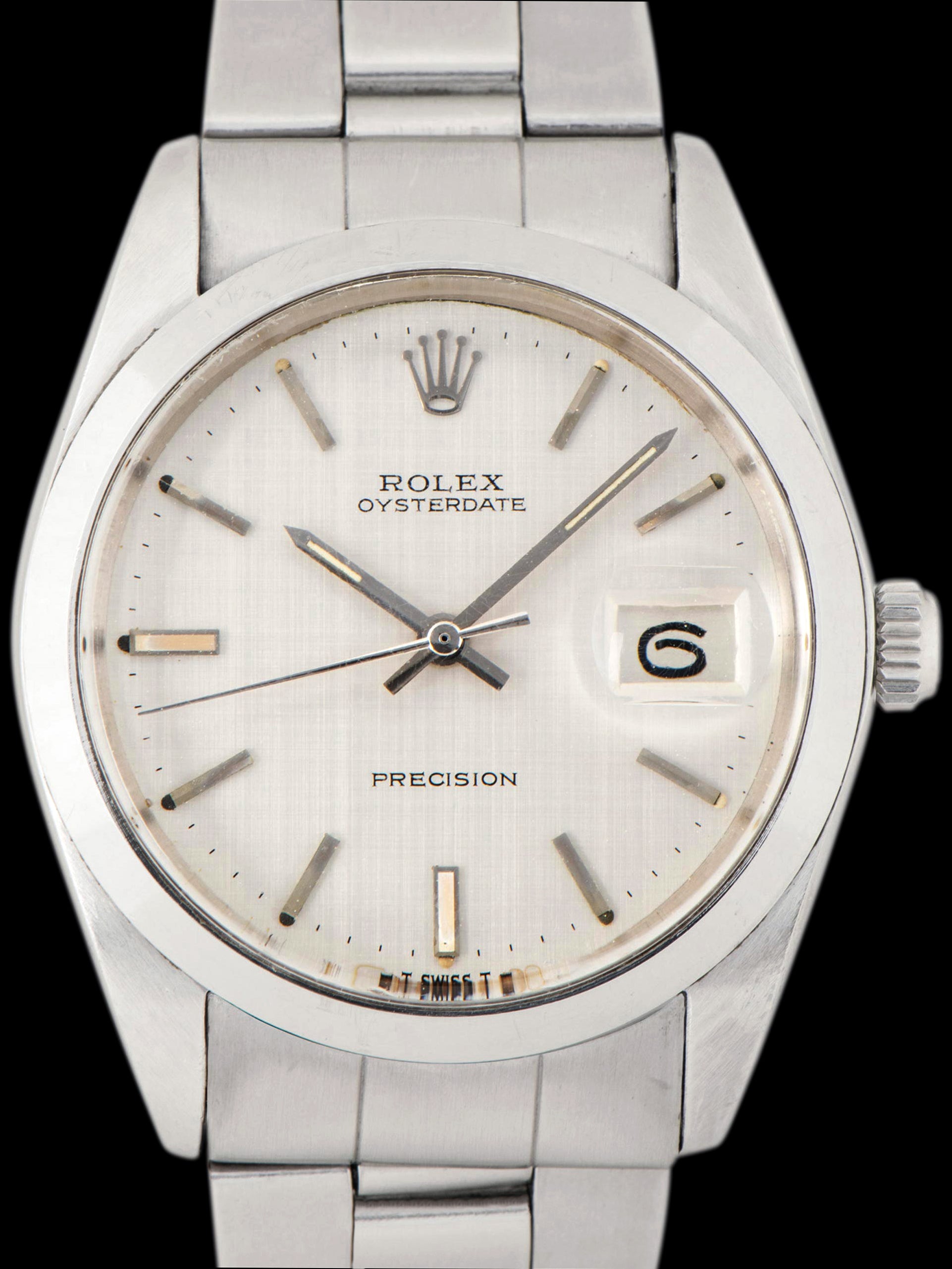 *Unpolished* 1973 Rolex Oysterdate Precision (Ref. 6694) Silver Linen Dial