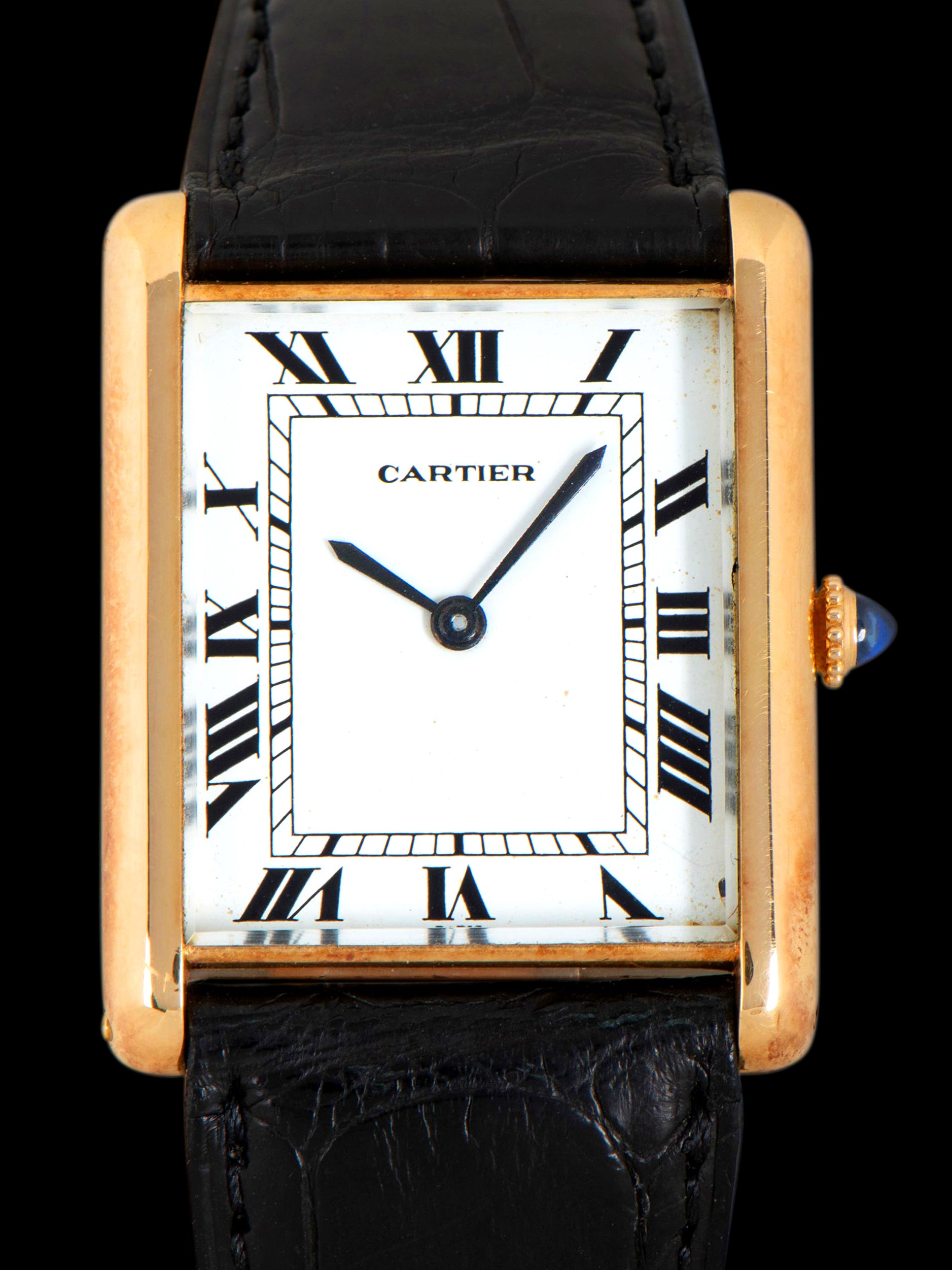 1970s Cartier Paris Tank Automatique 18K YG (Ref. 17002) "Jumbo XL"