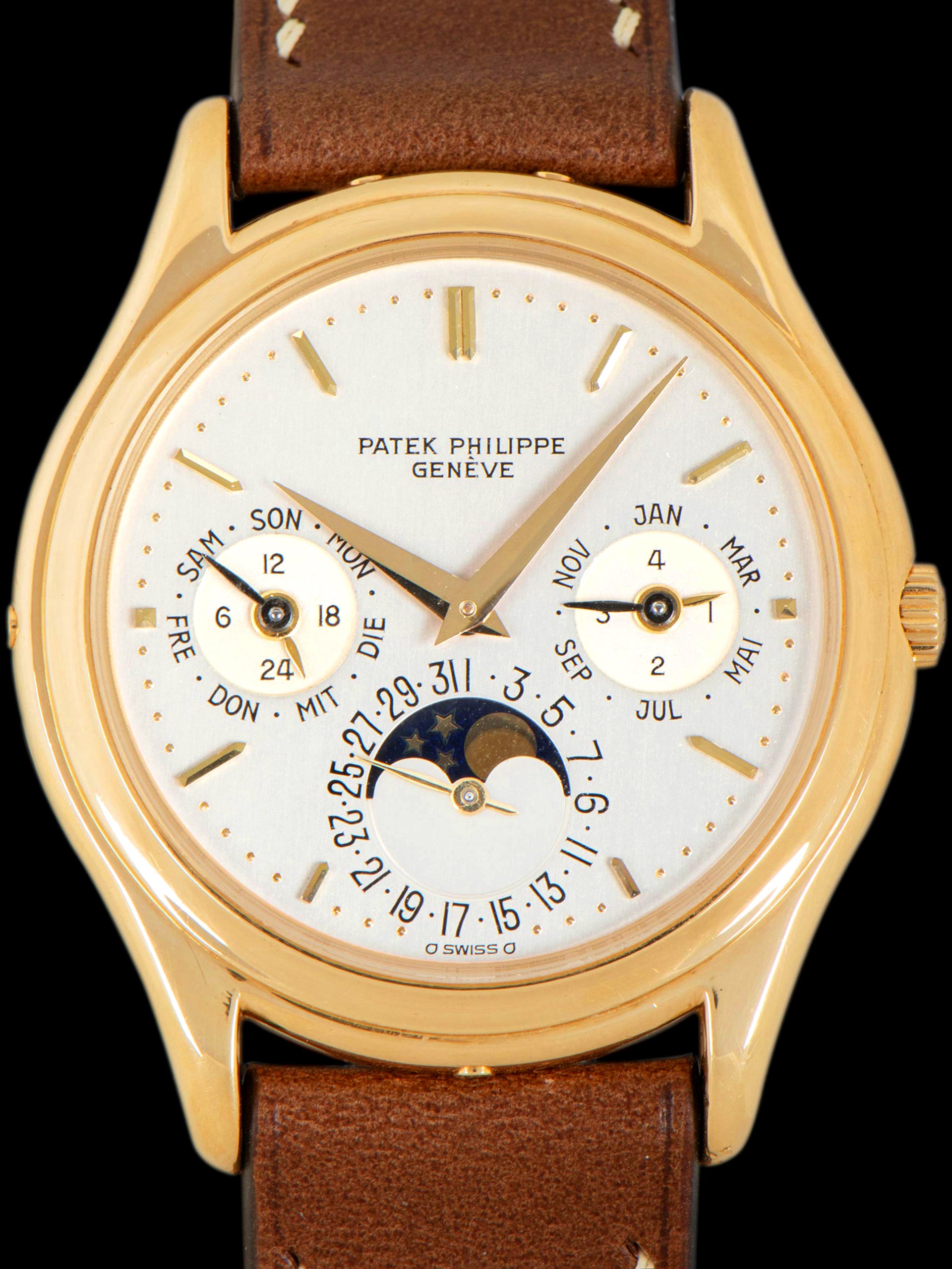 "1st Series" 1987 Patek Philippe Perpetual Calendar Moonphase (Ref. 3940J) 18K YG W/ Extract From The Archive