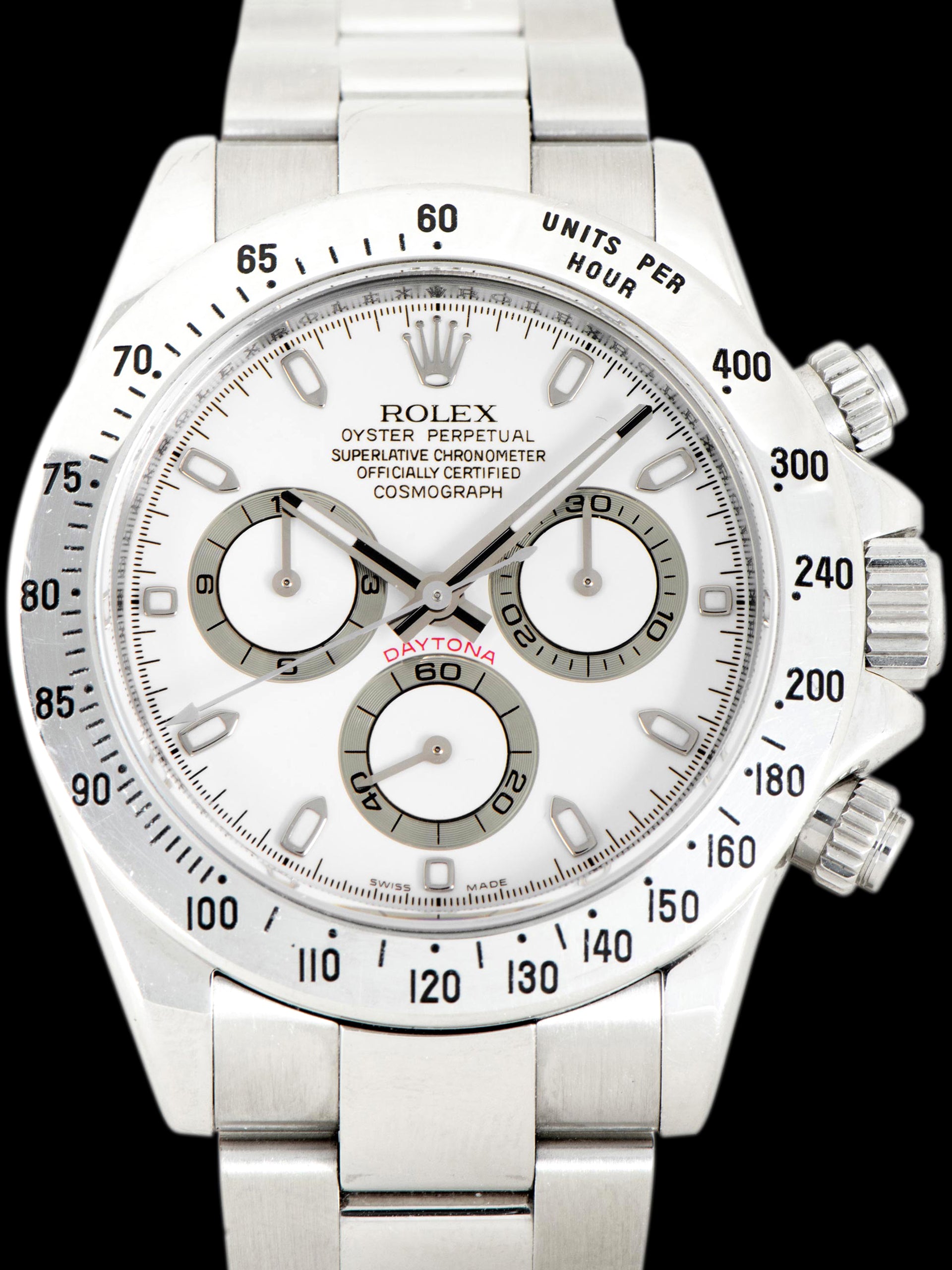 *Unpolished* 2007 Rolex Daytona (Ref. 116520) White Dial W/ Box & Papers