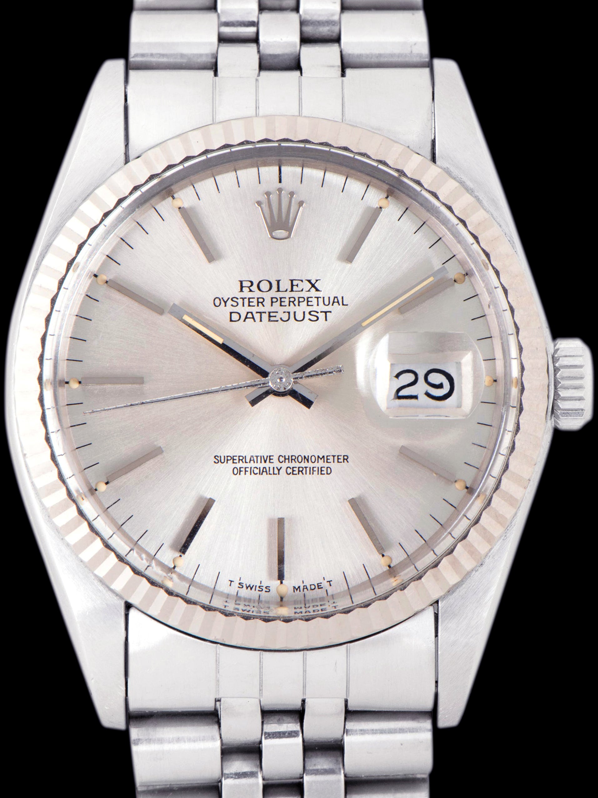 1985 Rolex Datejust (Ref. 16014) Silver Dial W/ Rolex Guarantee Paper
