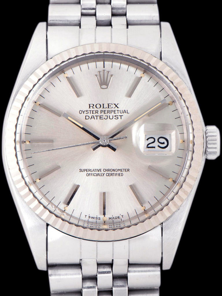 1985 Rolex Datejust (Ref. 16014) Silver Dial W/ Rolex Guarantee Paper