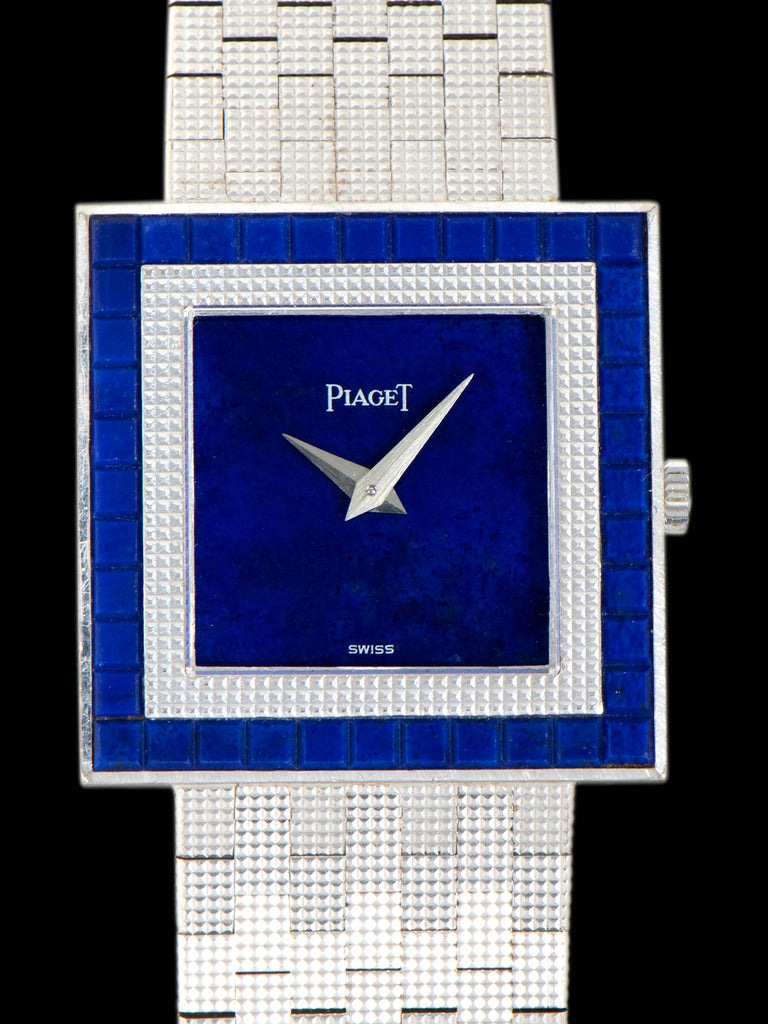 *Mint* 1970s Piaget 18K WG Dress Watch (Ref. 9200 C4) Lapis Lazuli Dial & Bezel