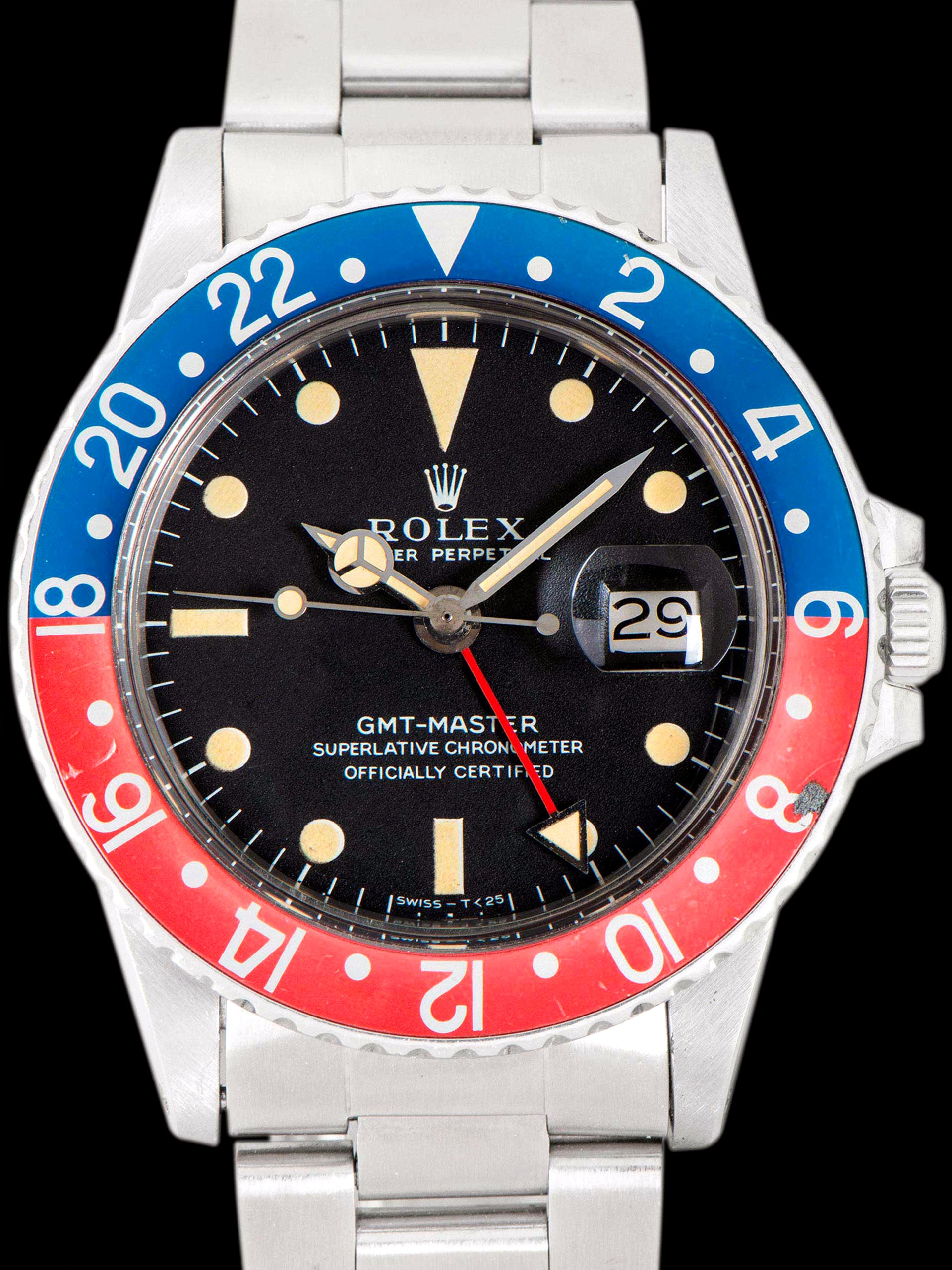 1970 Rolex GMT-Master (Ref. 1675) Mk I Dial W/ Military Provenance, Box, Double Punch Papers, & Extensive RSC History