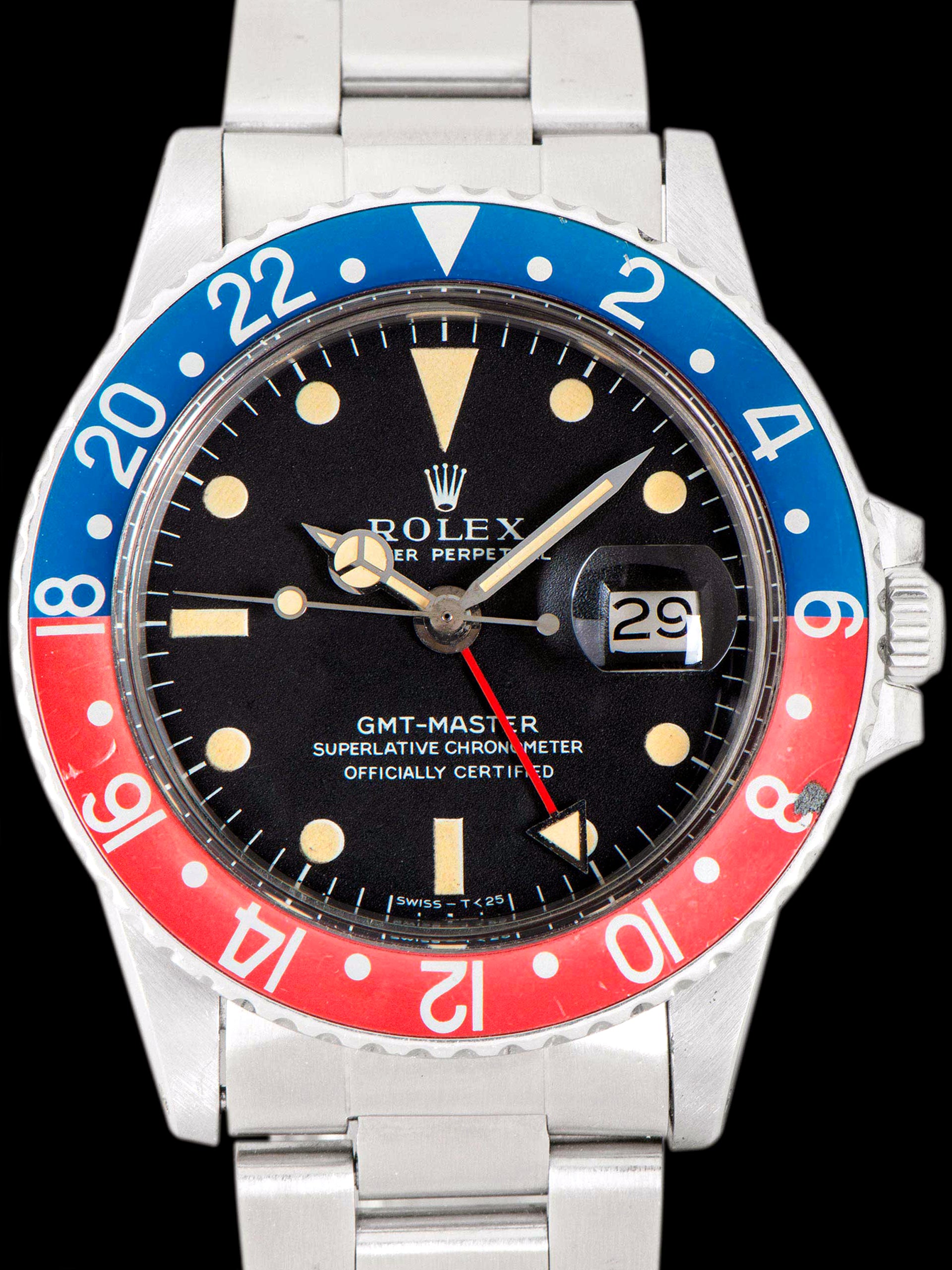 1970 Rolex GMT-Master (Ref. 1675) Mk I Dial W/ Box, Double Punch Papers, & Extensive RSC History