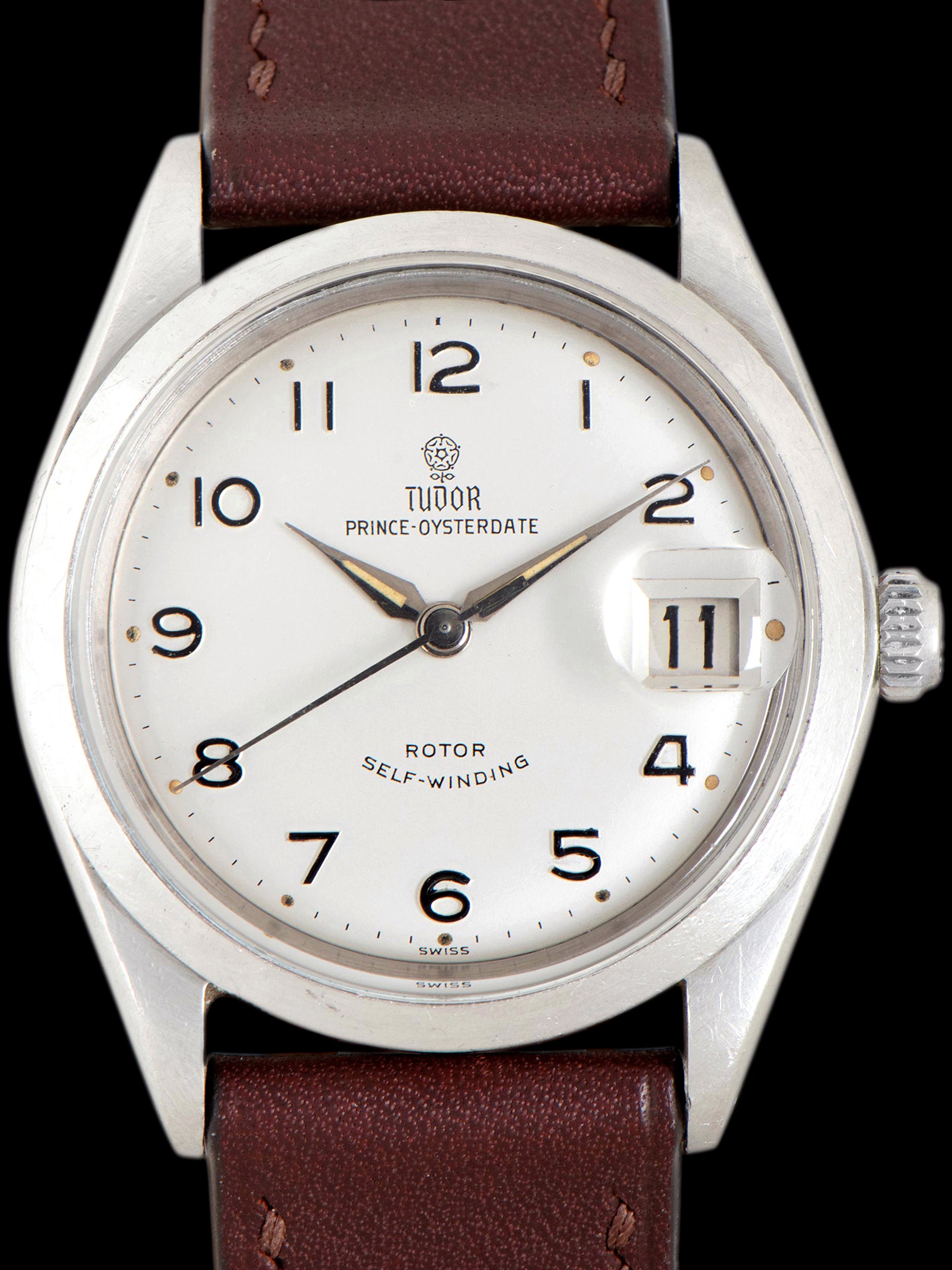 1964 Tudor Oyster-Prince Date (Ref. 7966/0) Satin Silver "Small Rose Dial"