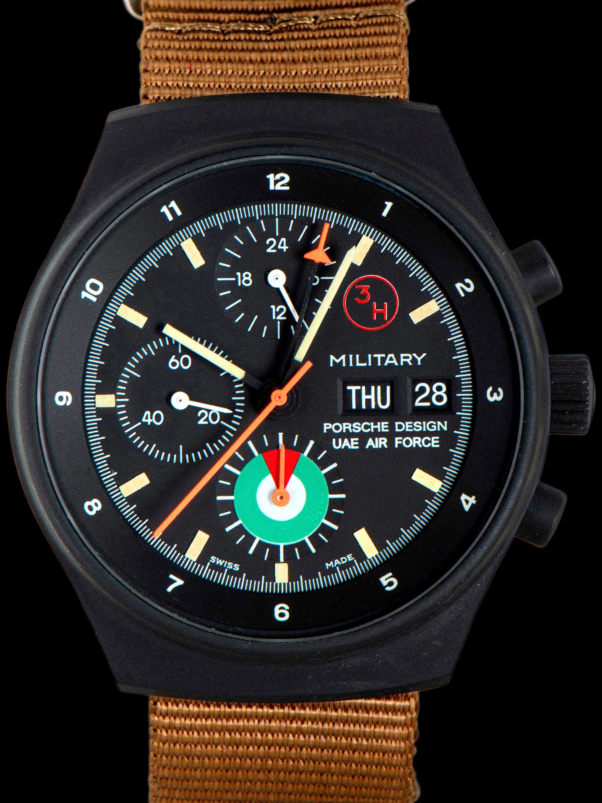*NOS* Porsche Design Military Chronograph PVD (Ref. 7177) "UAE Air Force"
