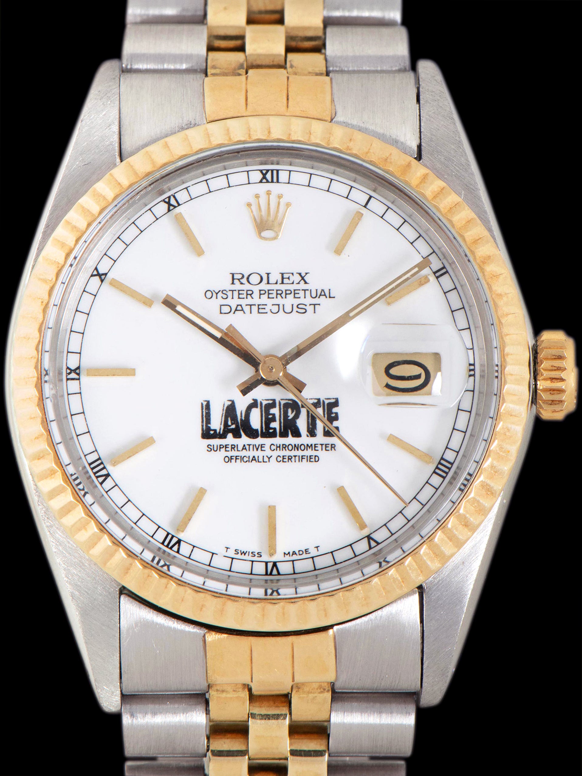 1981 Rolex Two-Tone Datejust (Ref. 16013) White "Lacerte" Co-Branded Dial