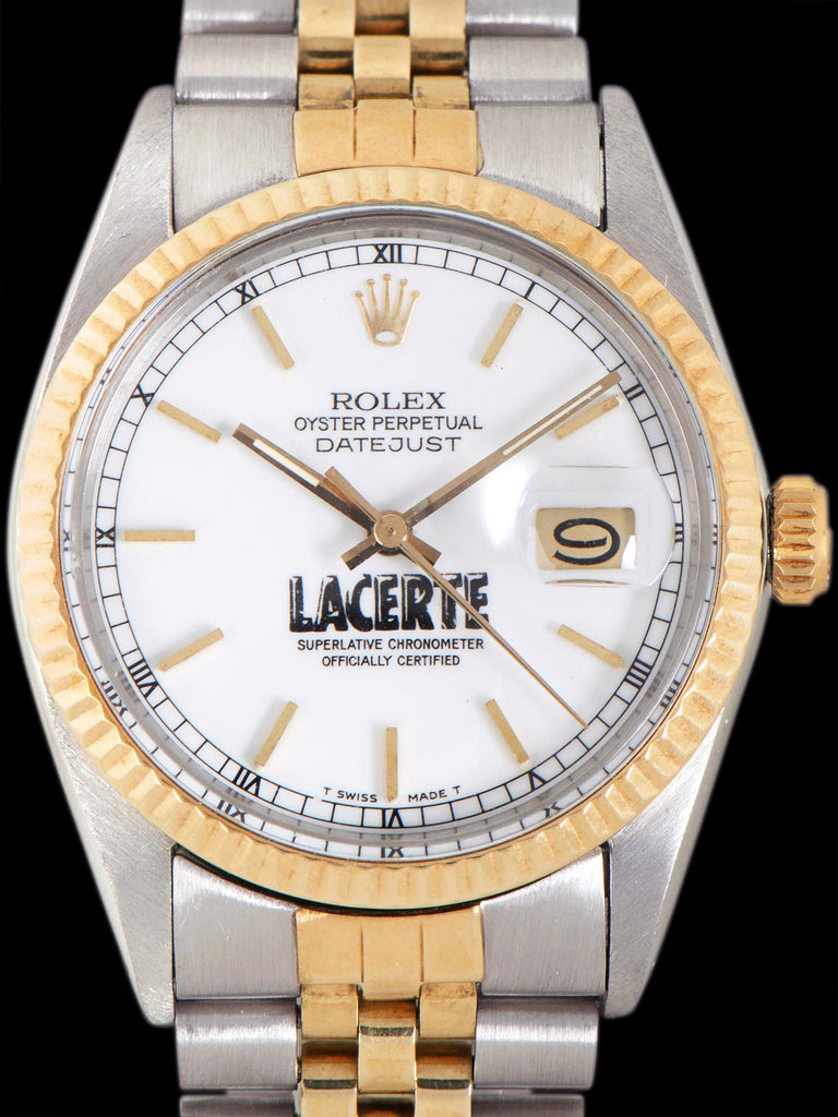 1981 Rolex Two-Tone Datejust (Ref. 16013) White "Lacerte" Co-Branded Dial