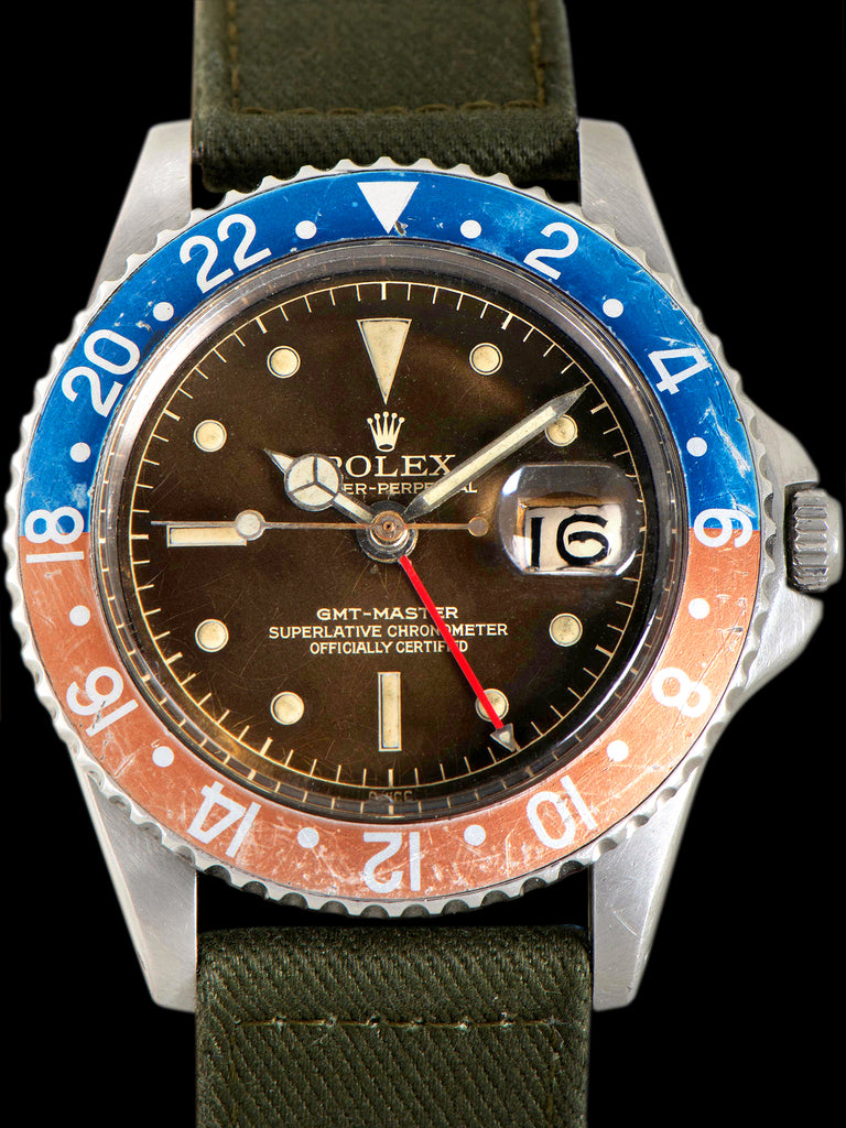 Tropical 1960 Rolex GMT-Master (Ref. 1675) Gilt "Chapter Ring" Dial & PCG Case