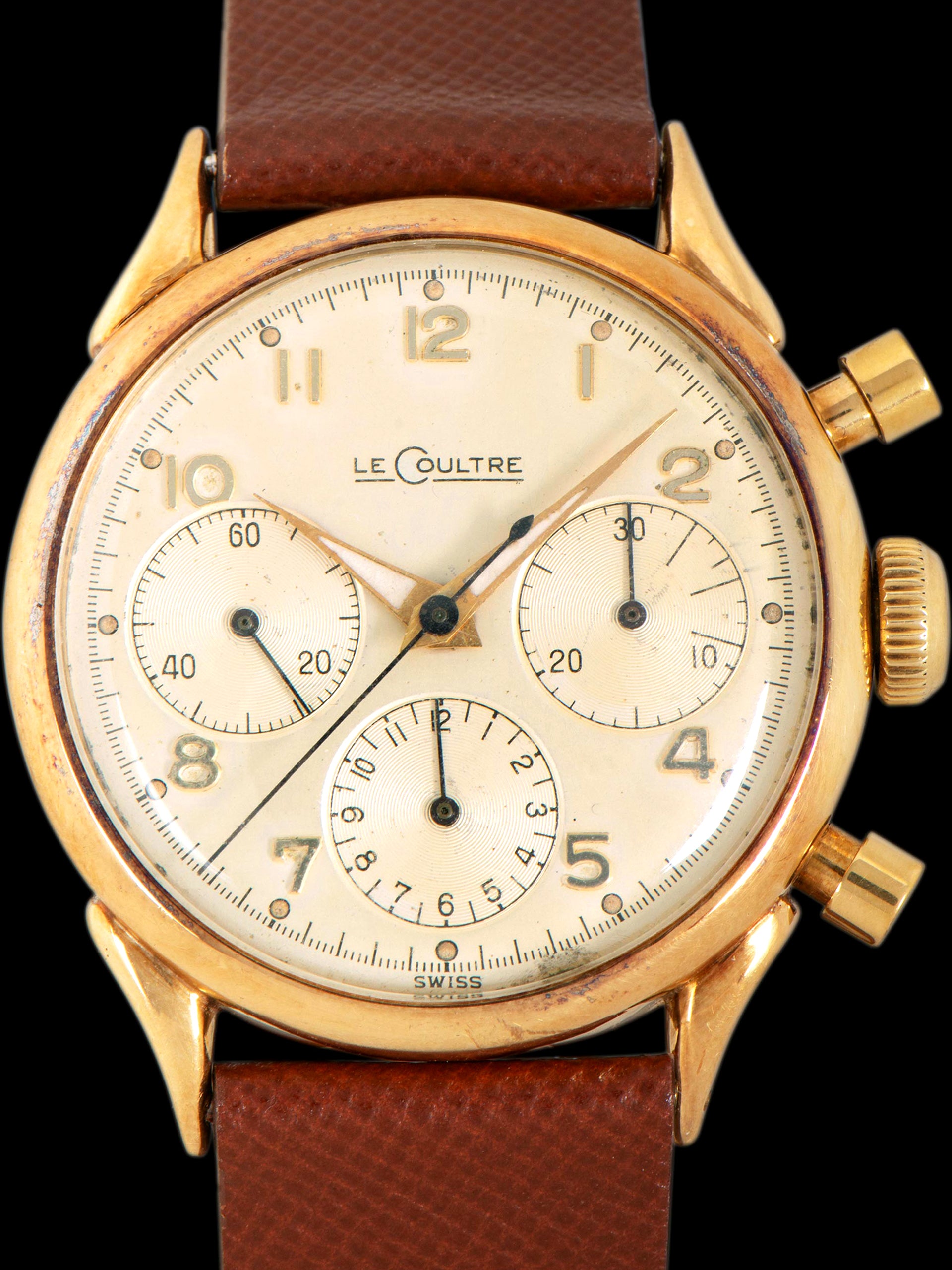1950s LeCoultre Chronograph 18K YG (Ref. 1439) "Valjoux Cal. 72"