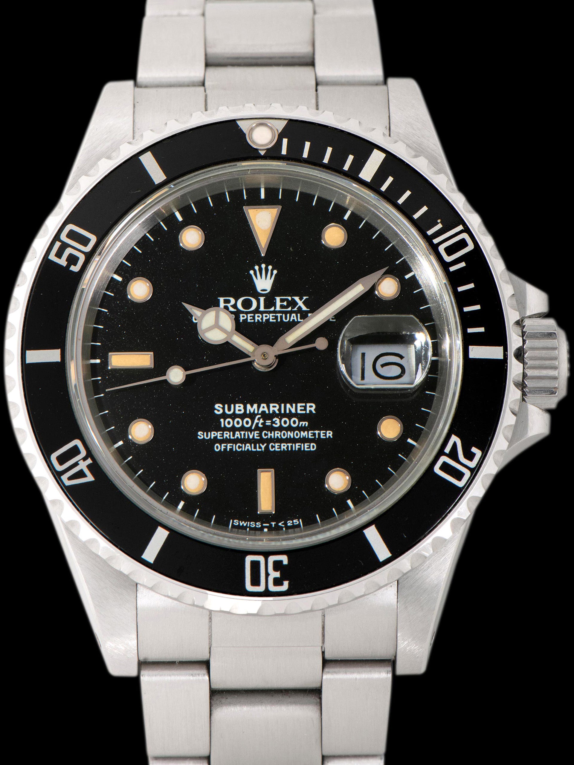 *Unpolished* 1987 Rolex Submariner (Ref. 168000) "Triple 0"