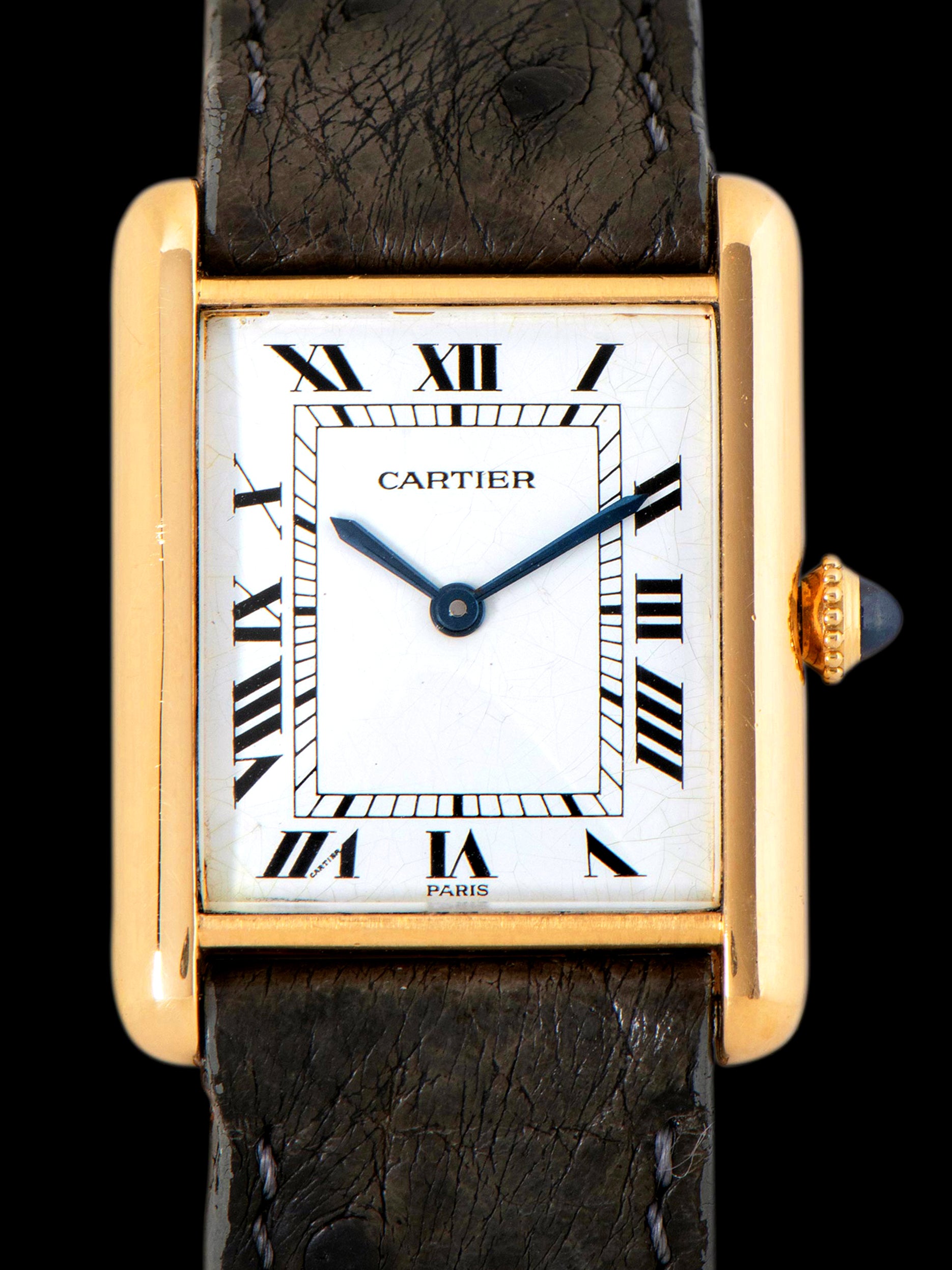 1980s Cartier Paris Tank LC (Ref. 78086) 18K YG W/ Box