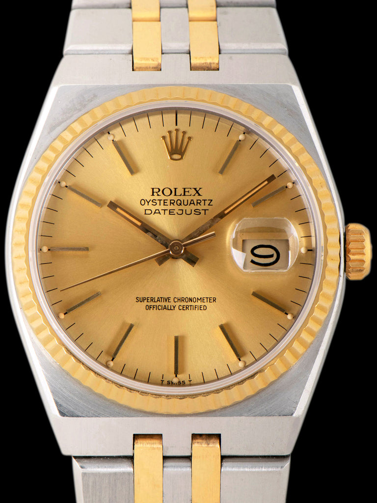 *Unpolished* 1984 Rolex Two-Tone Oysterquartz Datejust (Ref. 17013) Champagne Dial