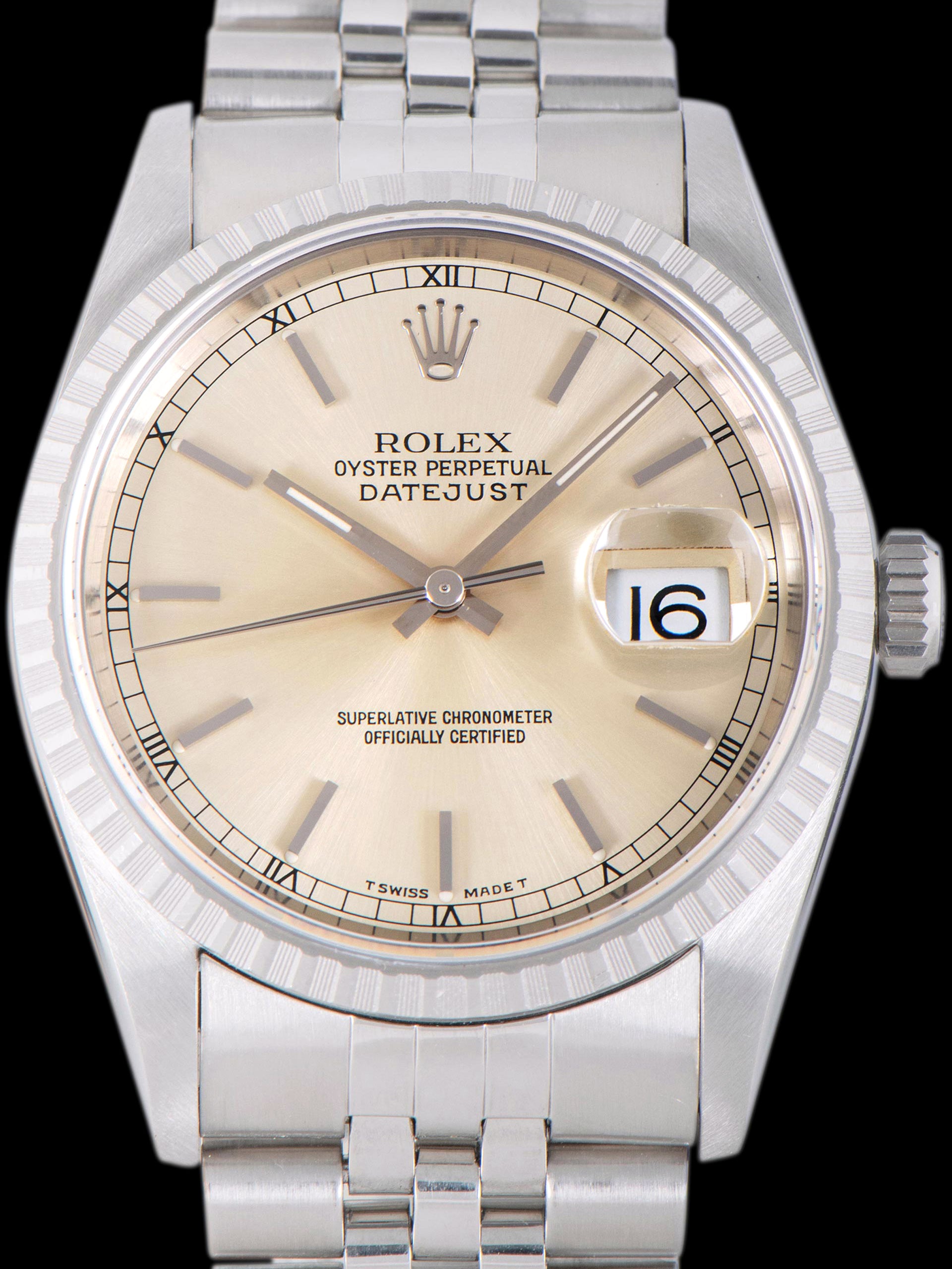 *Unpolished* 1994 Rolex Datejust (Ref. 16220) Silver Dial