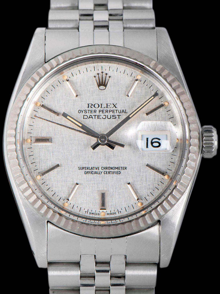 1984 Rolex Datejust (Ref. 16014) Silver "Linen" Dial
