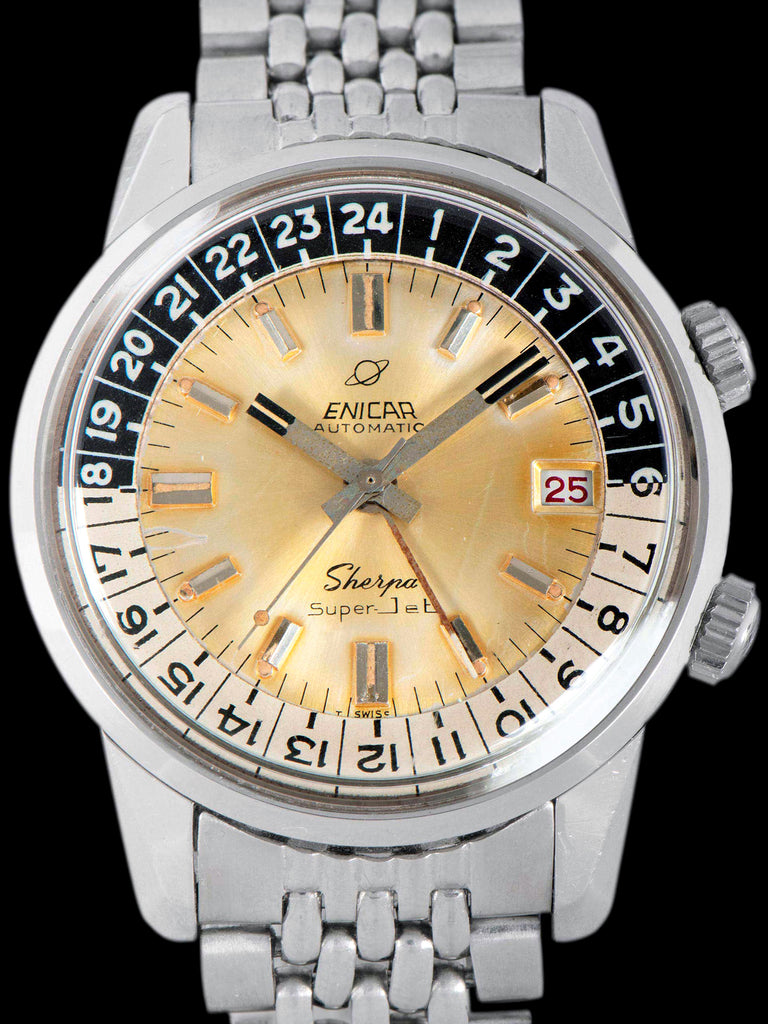 Tropical 1964 Enicar Sherpa Super Jet GMT (Ref. 146/003) Silver Dial