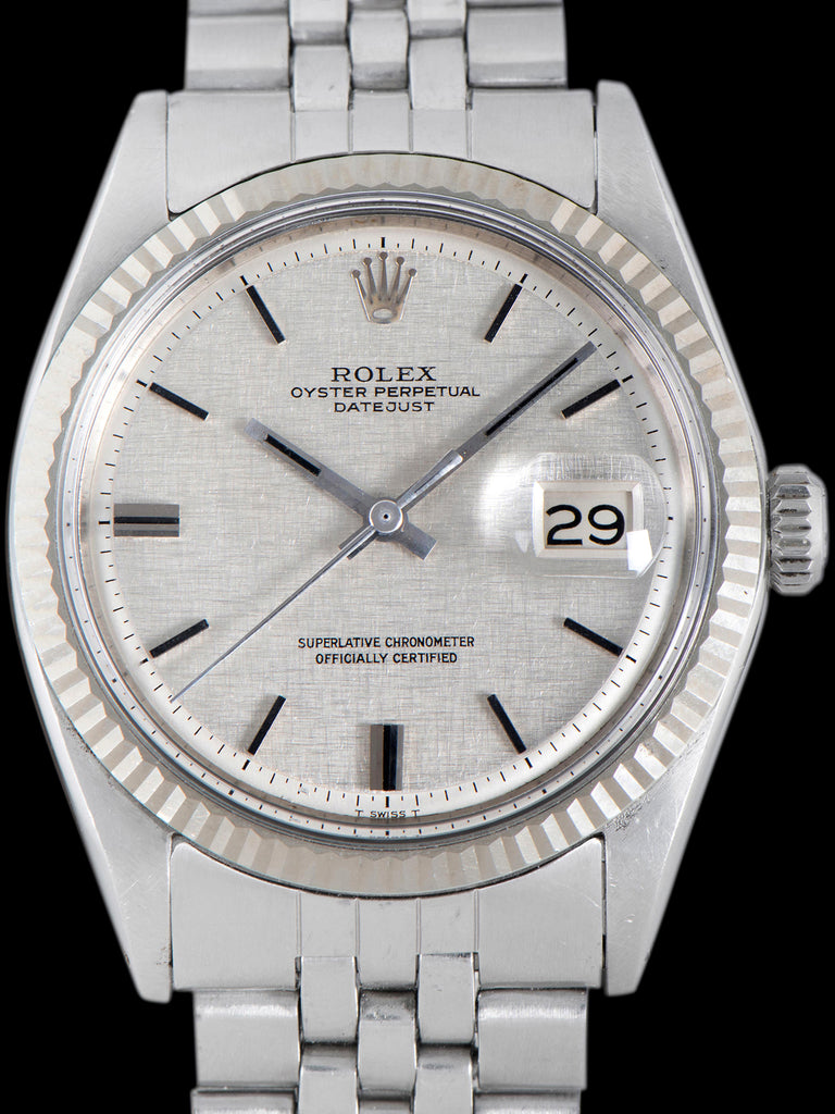 1970 Rolex Datejust (Ref. 1601) Non-Luminous Silver Linen Dial