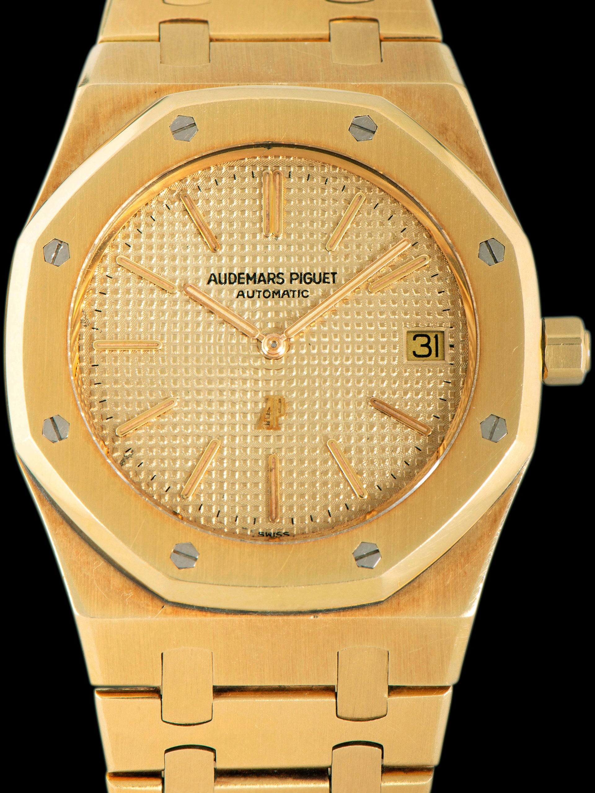 1970s Audemars Piguet Royal Oak 18K YG (Ref. 5402BA) Champagne  "Logo-Down" Dial W/ Extract From The Archives