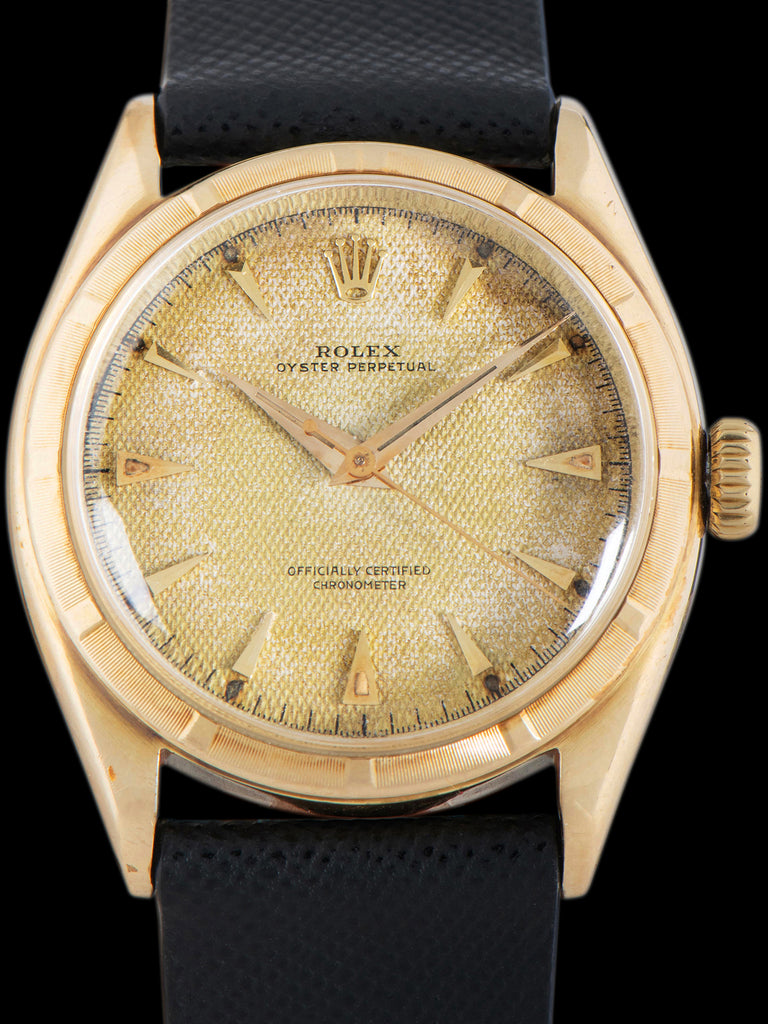1952 Rolex Oyster Perpetual 14K YG (Ref. 6085) Honeycomb “OCC” Dial