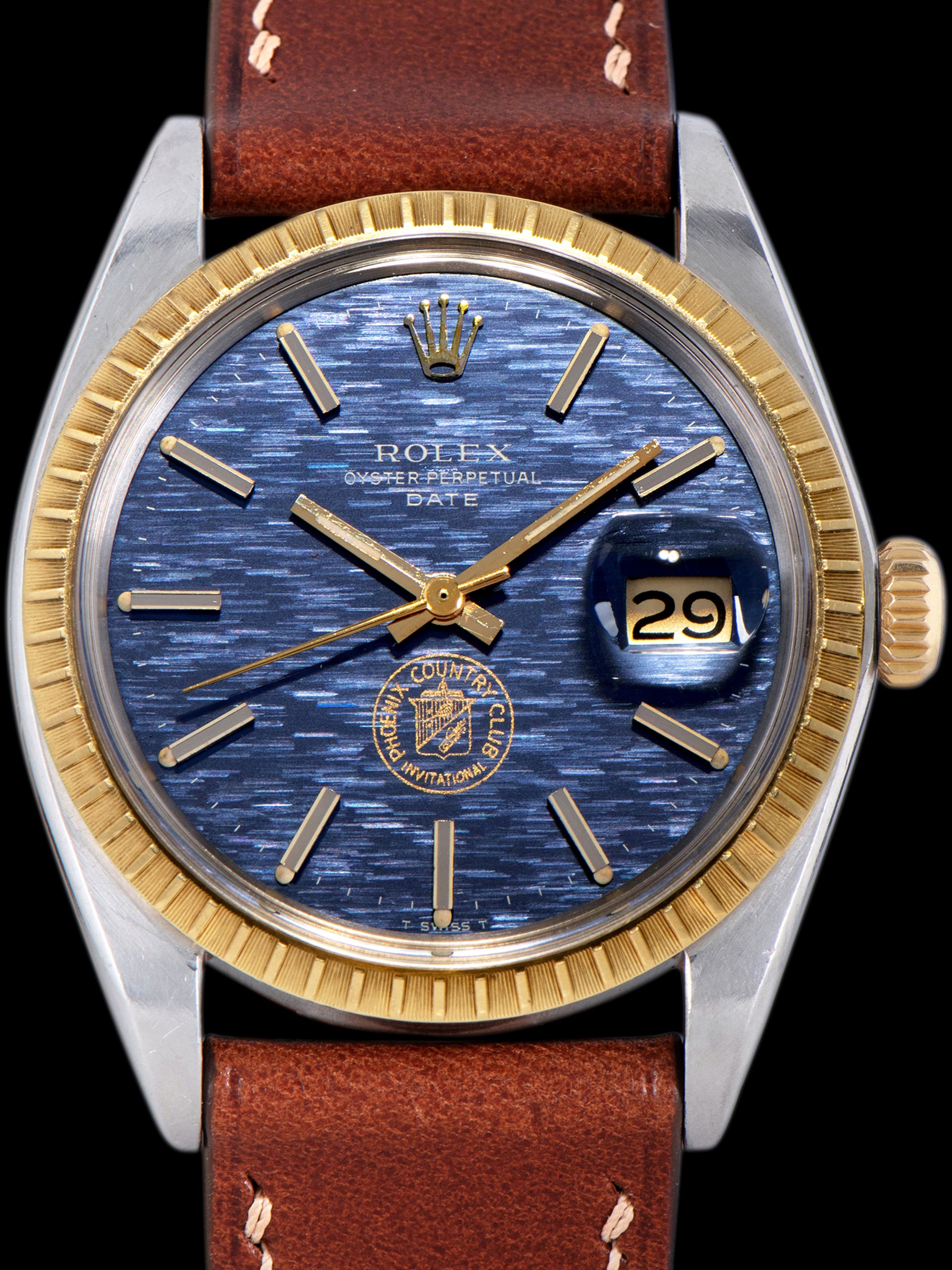 1971 Rolex Two-Tone Oyster-Perpetual Date (Ref. 1505) Blue Mosaic "Phoenix Country Club" Dial