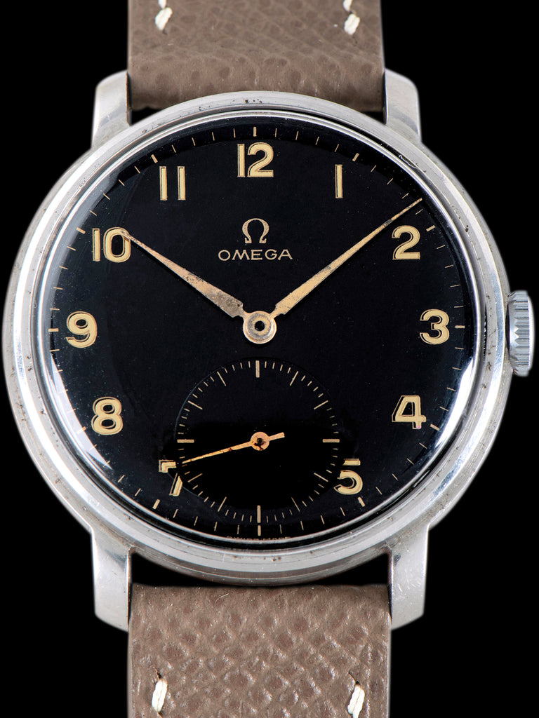 1944 Omega Dress Watch 'Cal. 30T2' Black Gilt Dial 1944 Omega Dress Watch 'Cal. 30T2' Black Gilt Dial