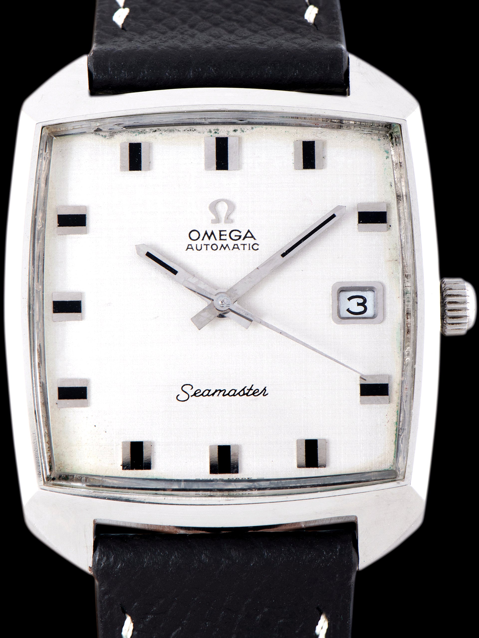 1972 Omega Seamaster Automatic Square Case (Ref. 166.042) Linen Dial