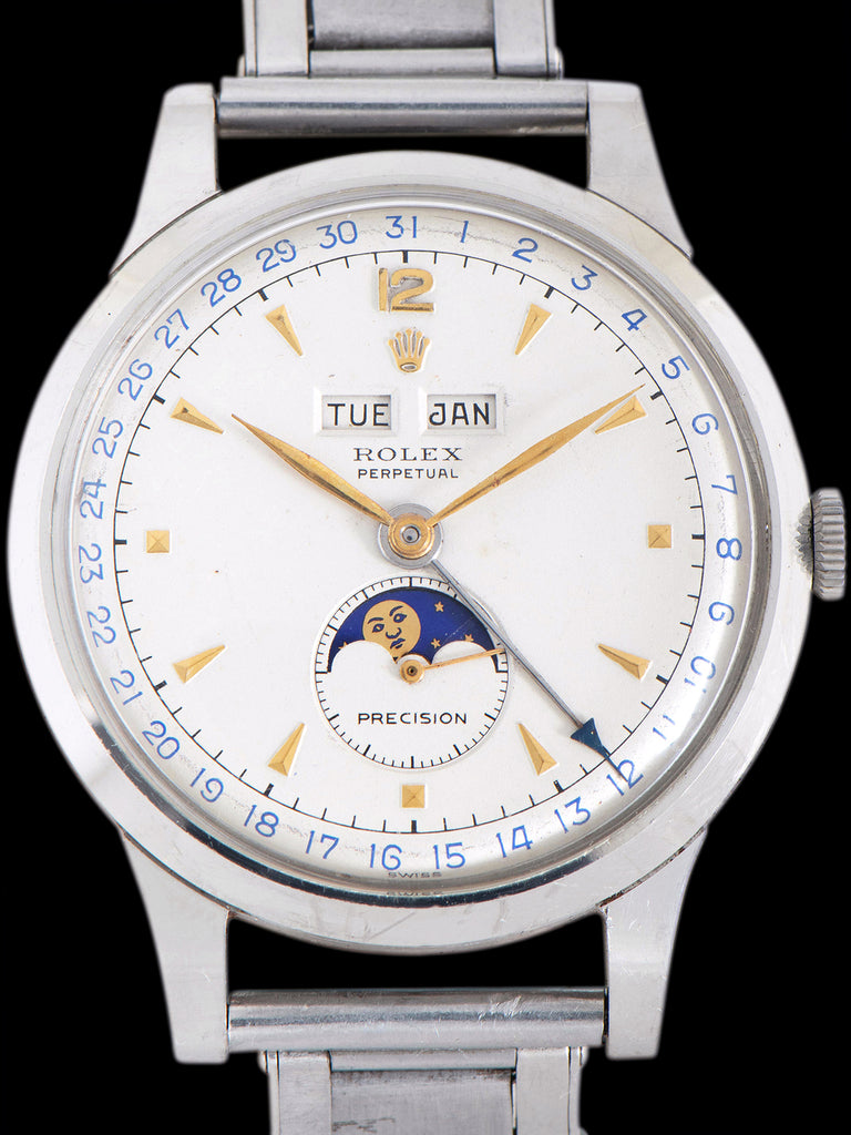 *Unpolished* 1952 Rolex Triple Calendar Moon Phase (Ref. 8171) "Padellone"