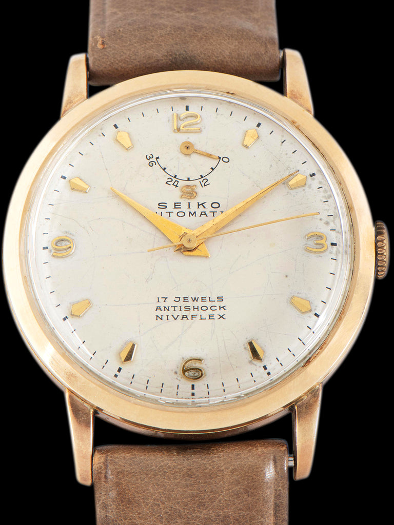 1950s Seiko Automatic "Indicator" 14K Gold-filled (Ref. 14015) 'Cal. 11a' W/ Full Set
